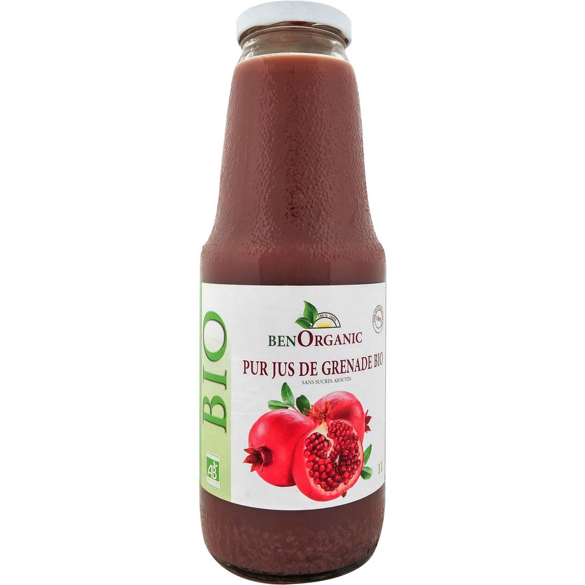 BEN ORGANIC Pur jus de grenade bio 1l