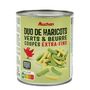Voir la diapositive 2 : AUCHAN Duo haricots verts et beurre origine France 455g