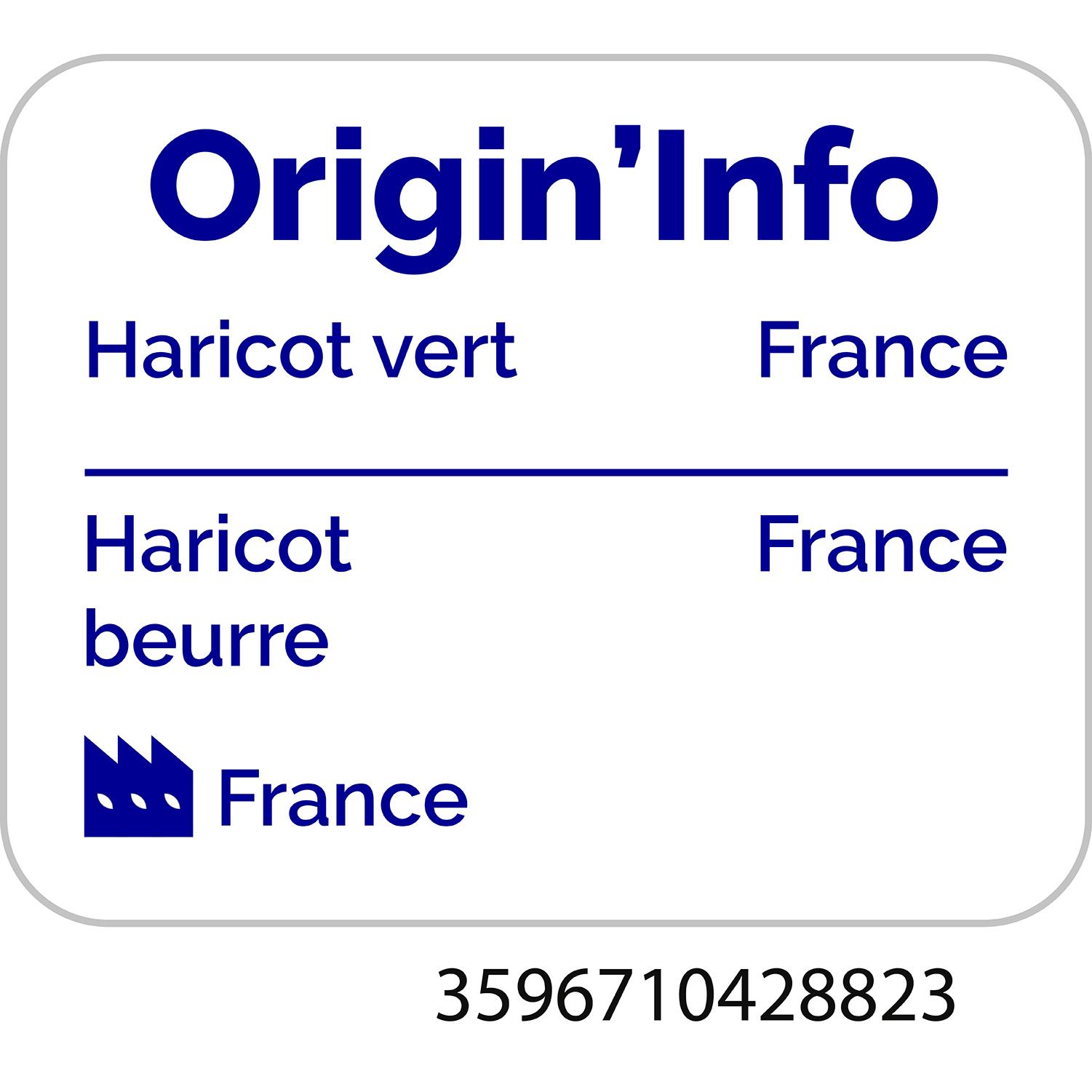 Voir la diapositive 4 : AUCHAN Duo d'haricots verts et beurre coupés origine France 455g