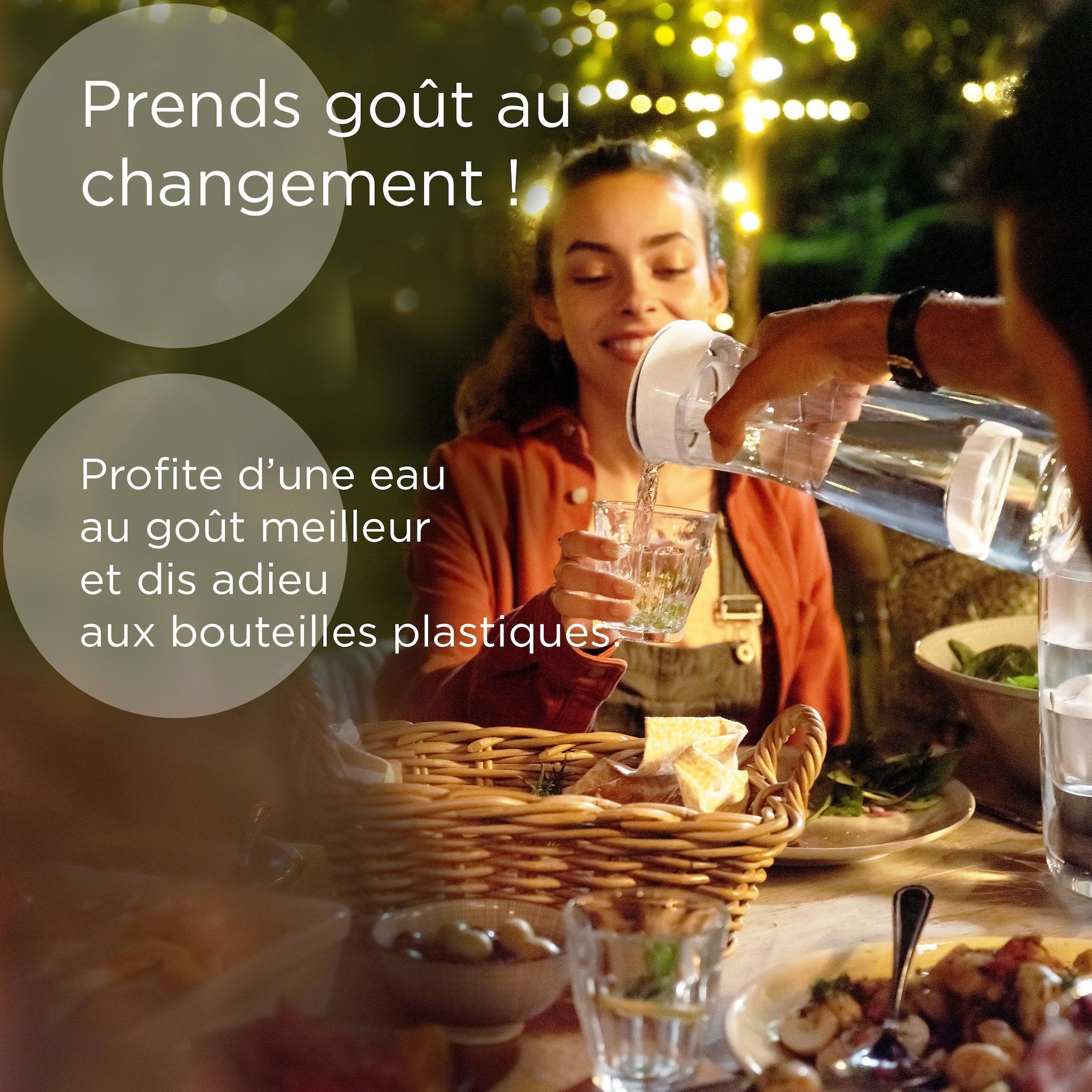 Voir la diapositive 2 : Bouteille filtrante 1.3 L avec microdisc