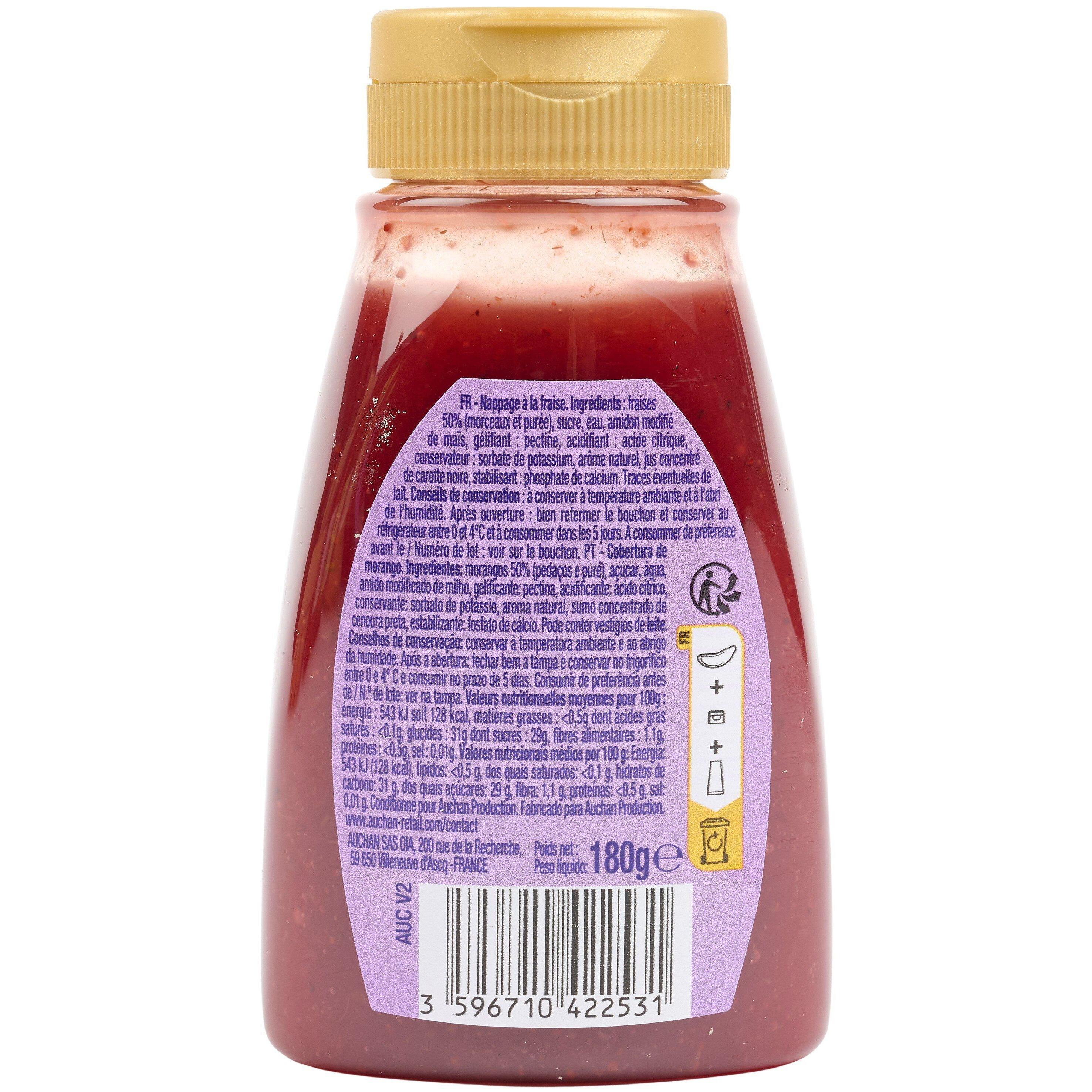 Voir la diapositive 3 : AUCHAN Nappage fraise 180g