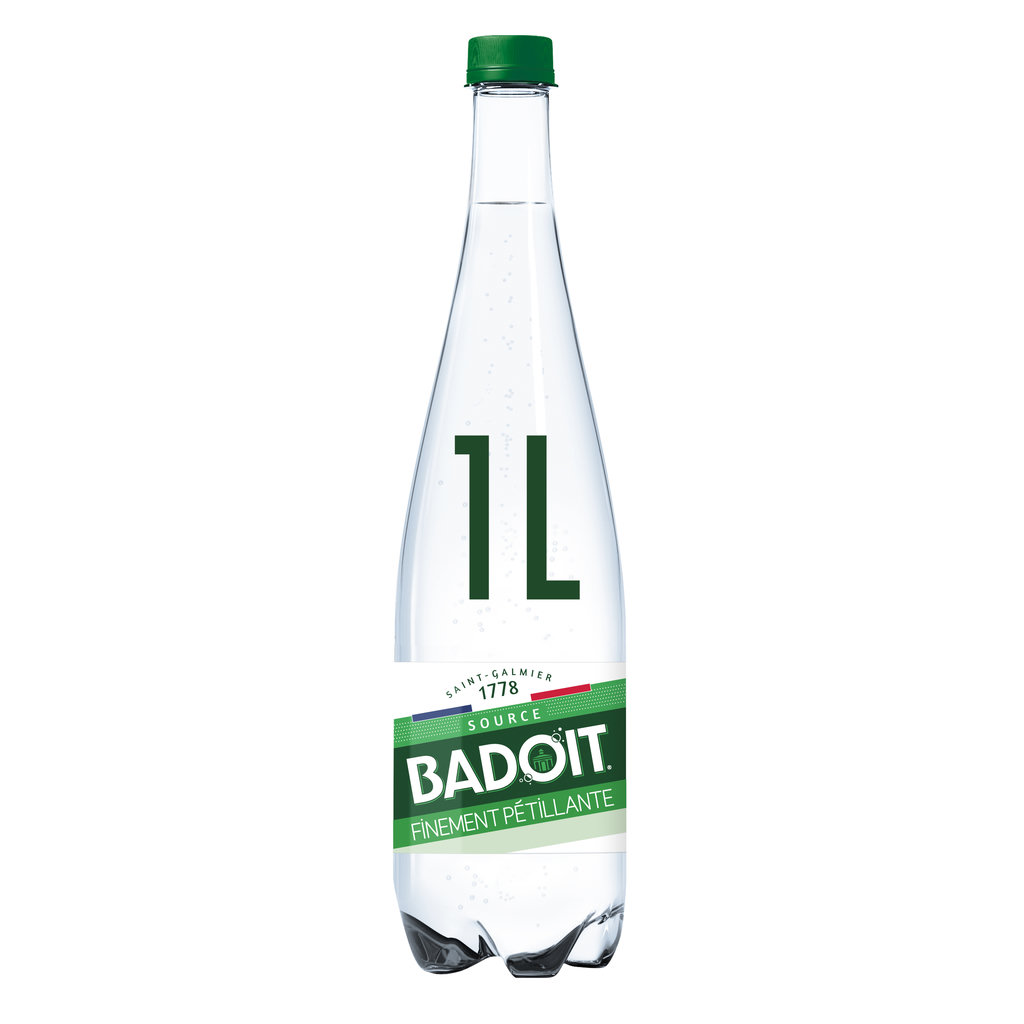 BADOIT Eau gazeuse minérale verte finement pétillante 1l 1l