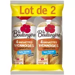 LA BOULANGERE Baguettes viennoises complètes 2x4 baguettes 680g