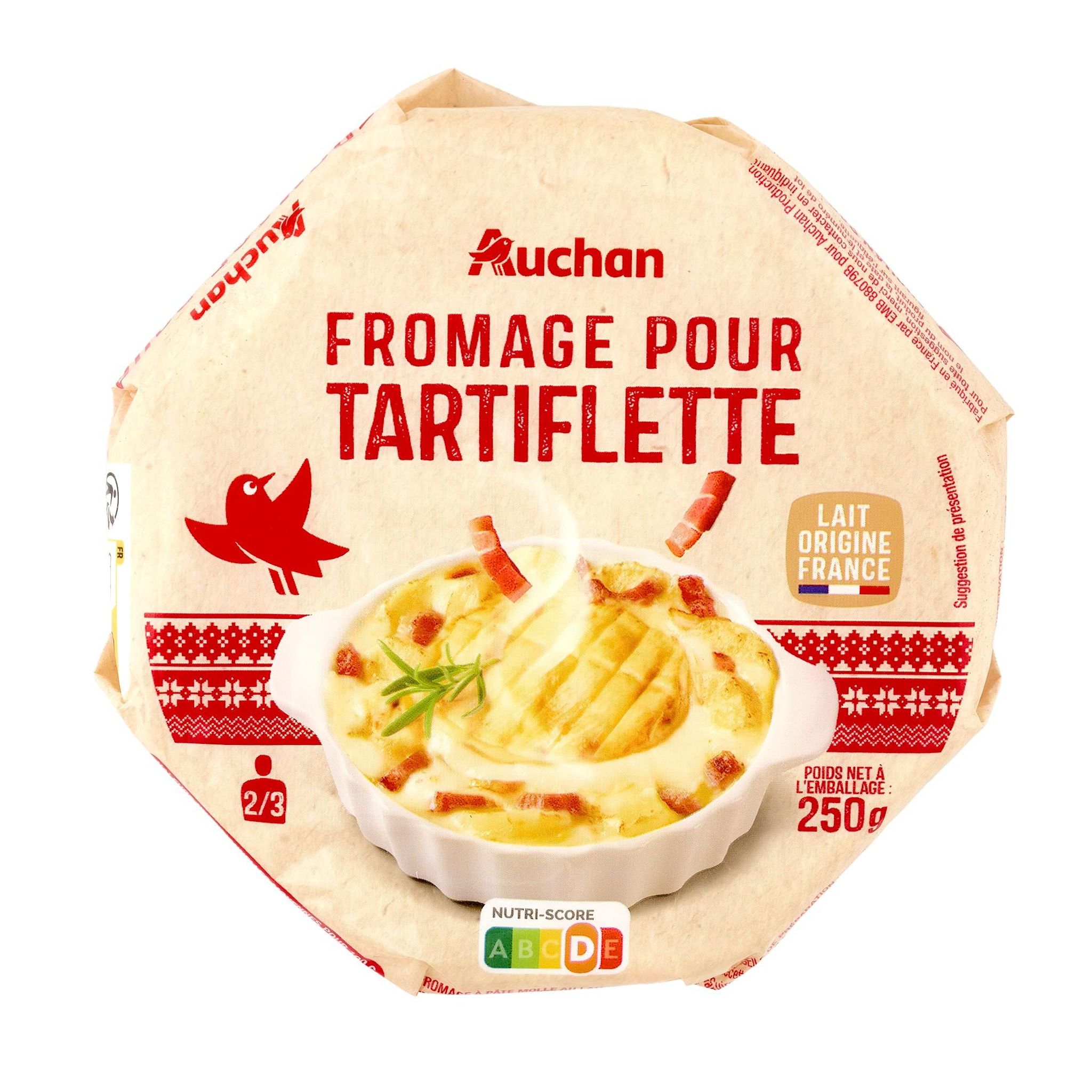 Voir la diapositive 3 : AUCHAN Fromage à tartiflette 250g