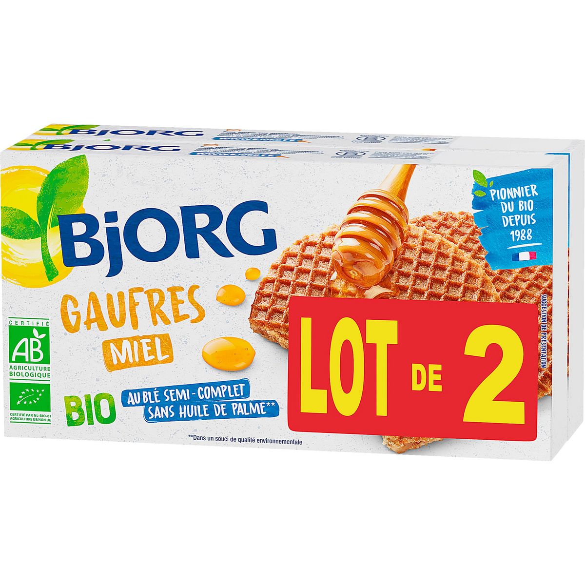 BJORG Gaufres au miel bio 2x175g