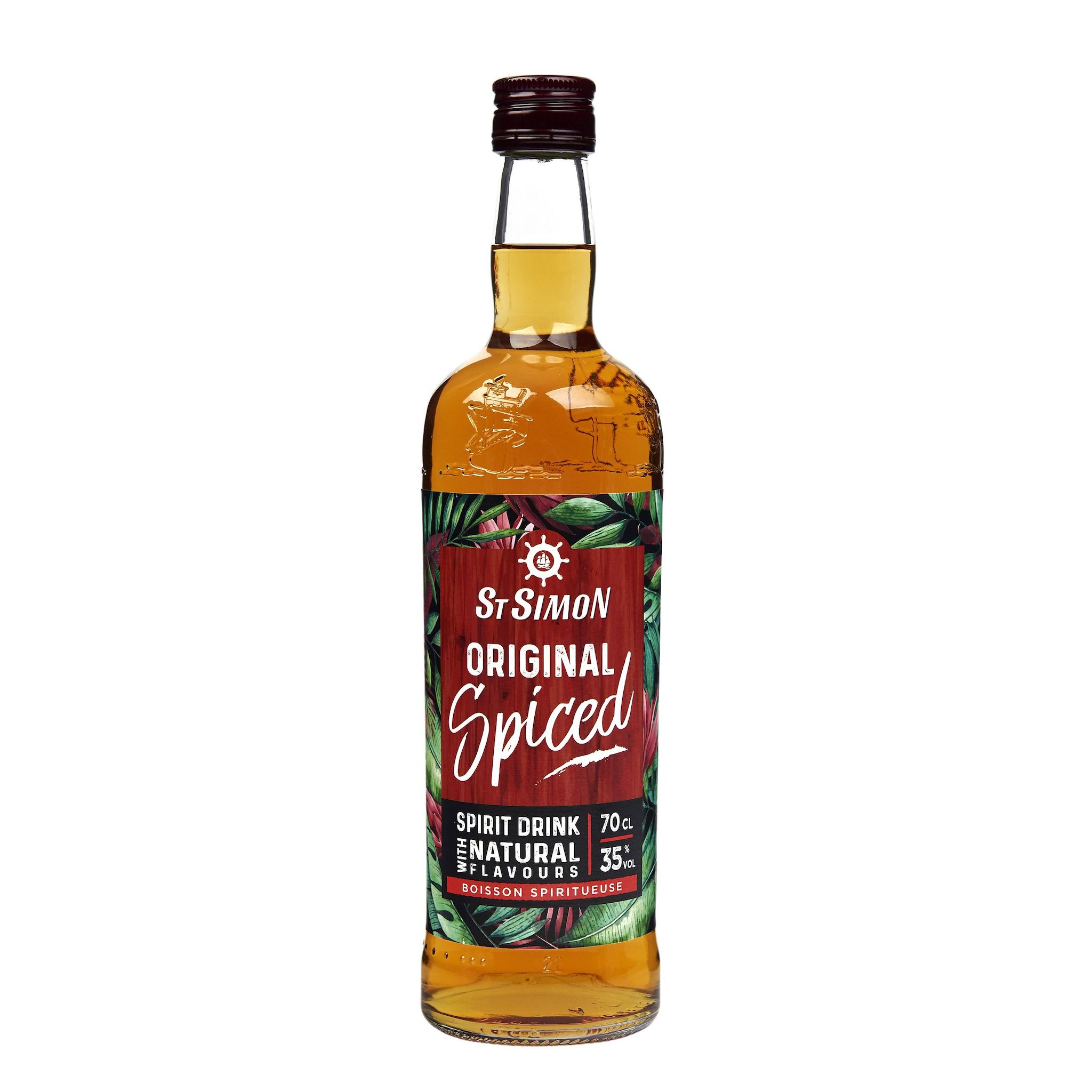 Voir la diapositive 2 : ST SIMON Rhum ambré Original spiced 35% 70cl