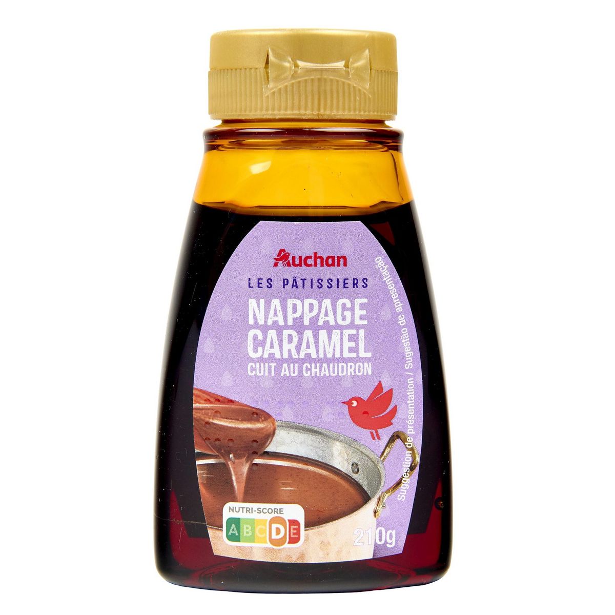 AUCHAN Nappage dessert caramel 210g