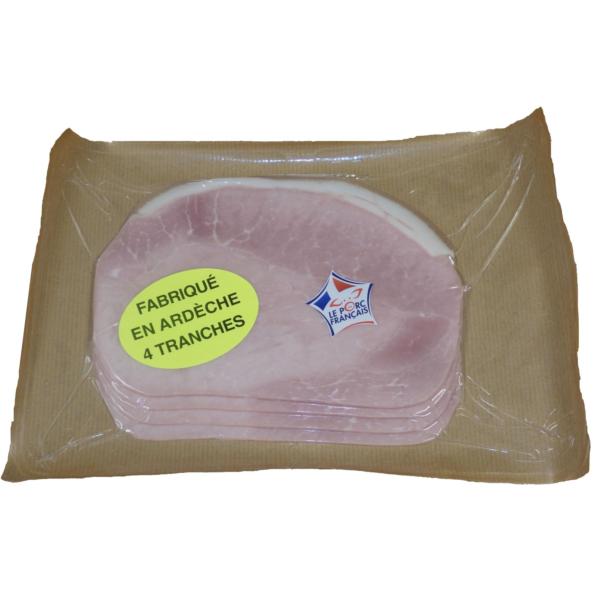 GUEZE Jambon supérieur cuit avec couenne 4 tranches 180g