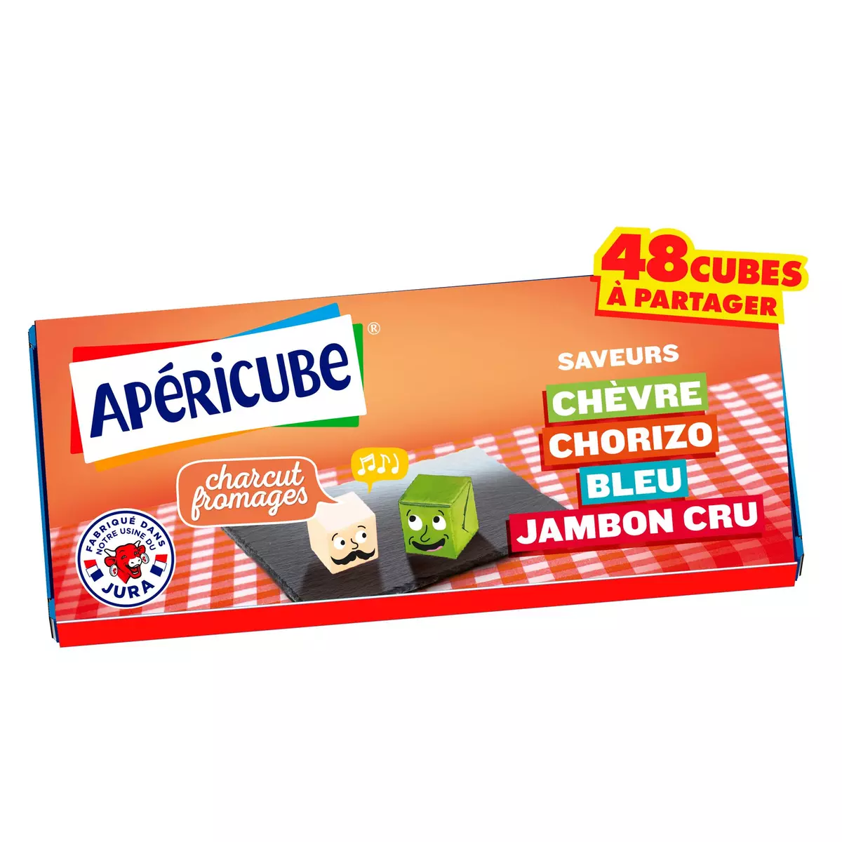 APERICUBE Cubes de fromage apéritif Charcut' Fromages 48 cubes 250g