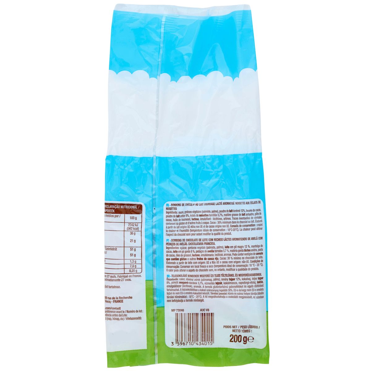 VENDOME Oeufs fourrés de chocolat au lait et éclats de noisettes 200g