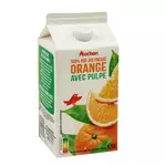 AUCHAN Pur jus d'orange avec pulpe 1,5L