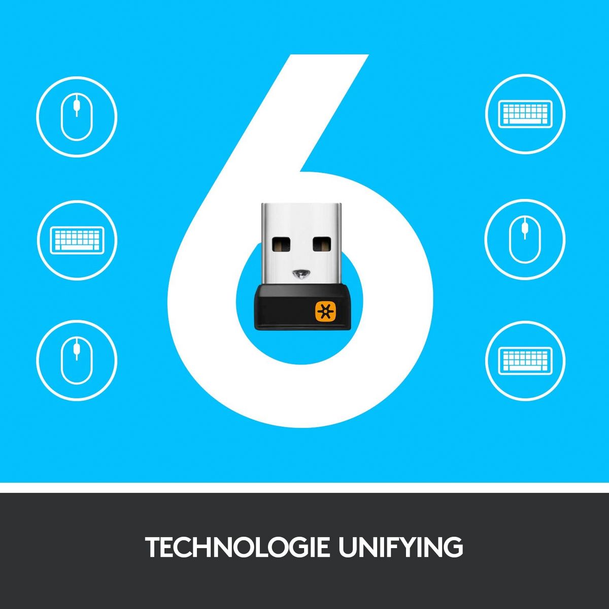 LOGITECH Clavier Sans Fil K400 Plus AZERTY Français Noir