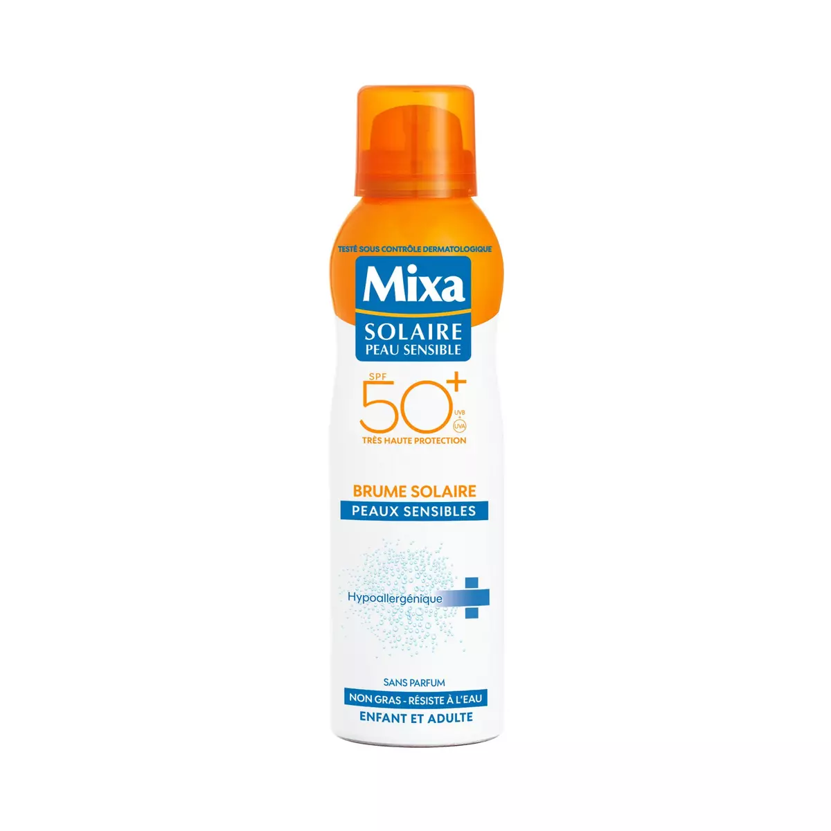 MIXA Brume solaire enfants & adultes peaux sensibles SPF50+ 200ml