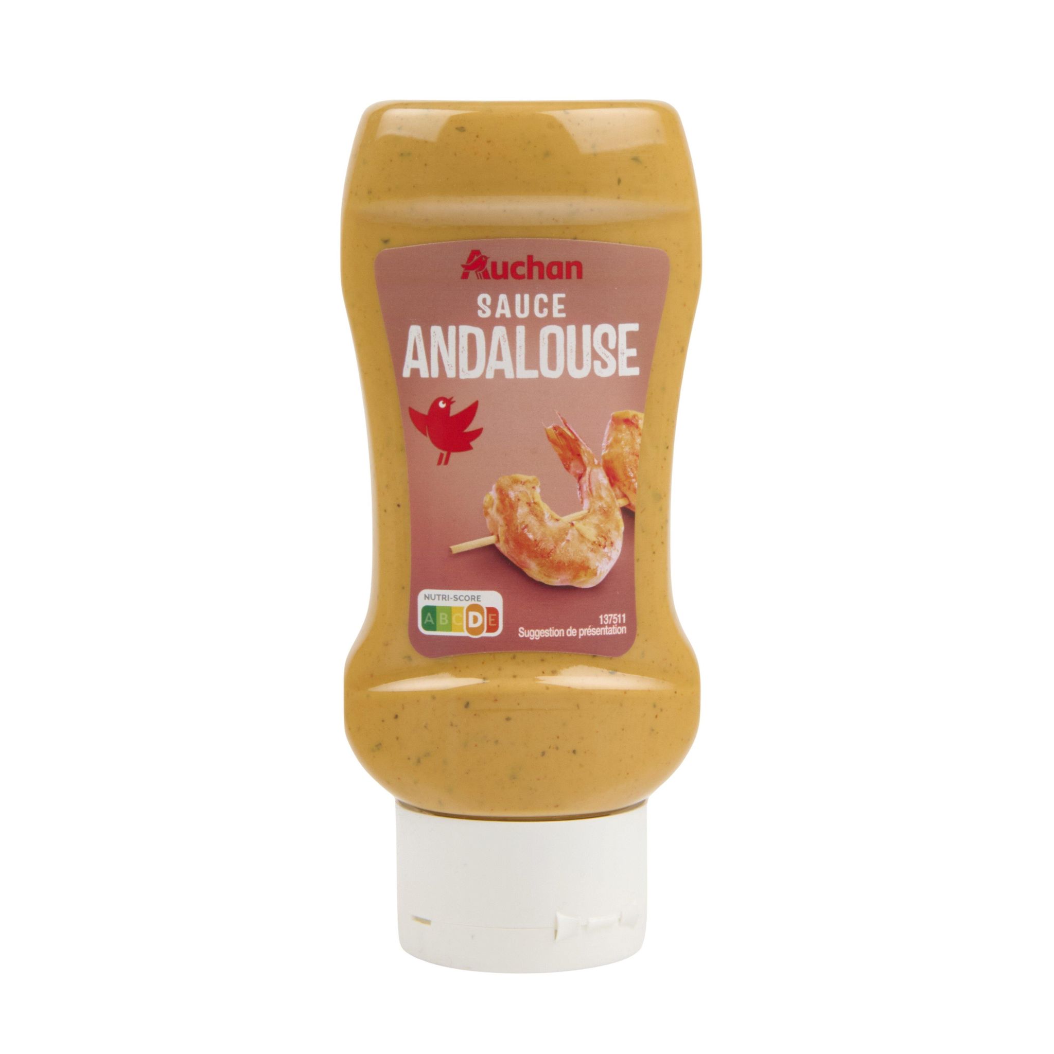 Voir la diapositive 2 : AUCHAN Sauce andalouse flacon souple 340g