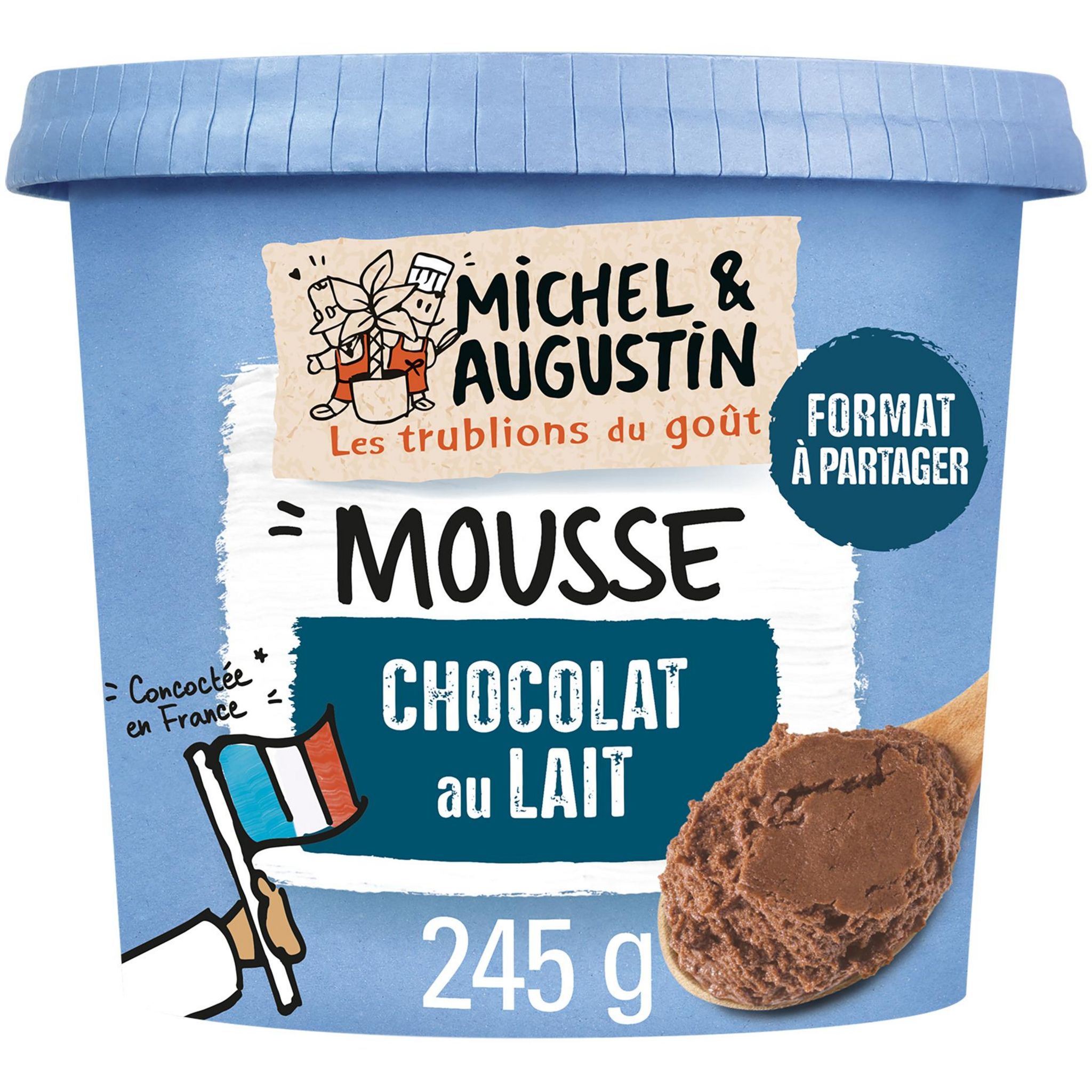 MICHEL ET AUGUSTIN Mousse au chocolat au lait 245g