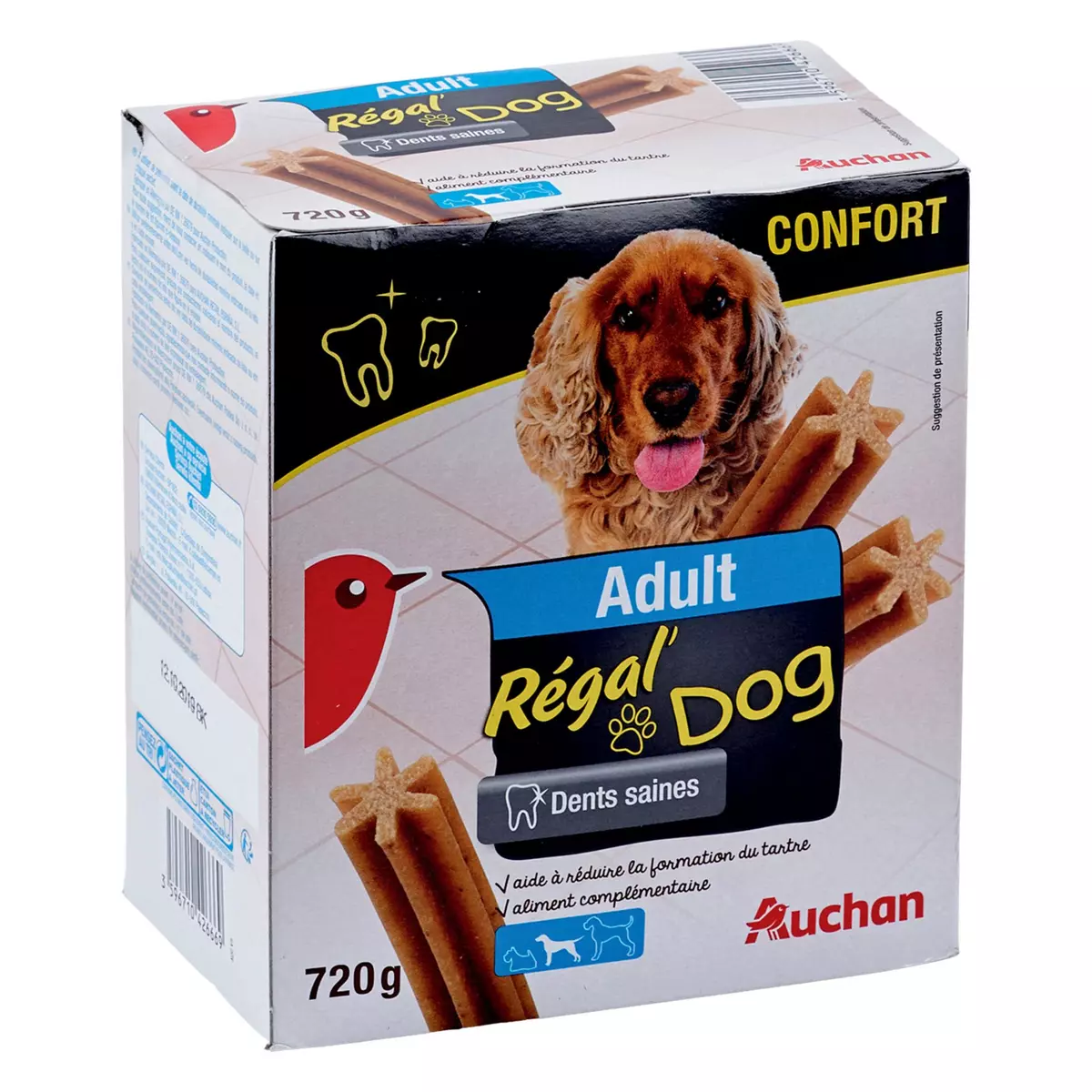 AUCHAN Regal Dog confort Snack stick dentaire pour chien 28 snacks 720g