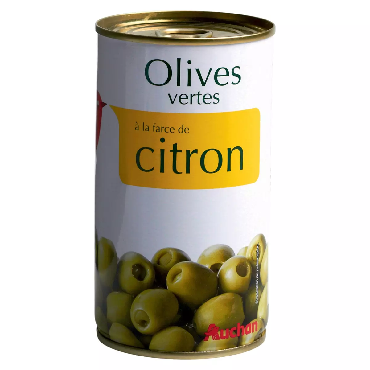 AUCHAN Olives vertes à la farce de citron 150g