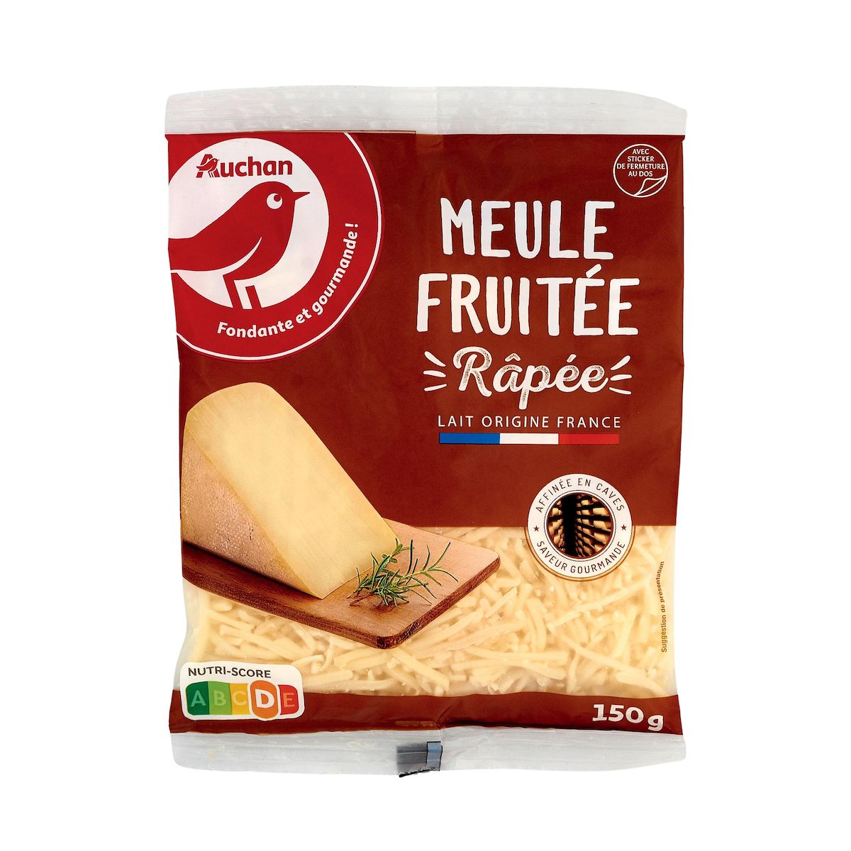 AUCHAN Meule fruitée râpée 150g