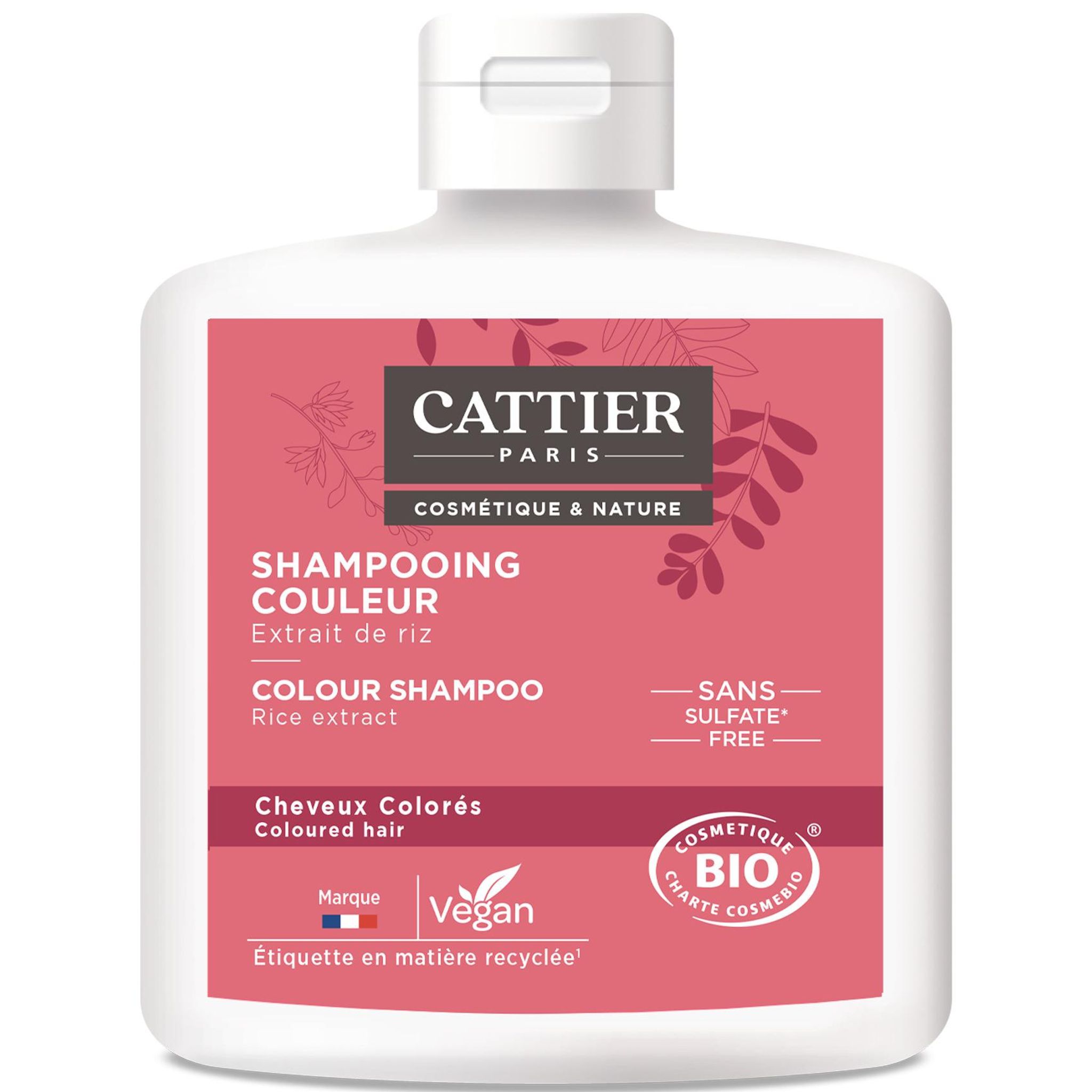 CATTIER Shampooing couleur sans sulfate bio 250ml