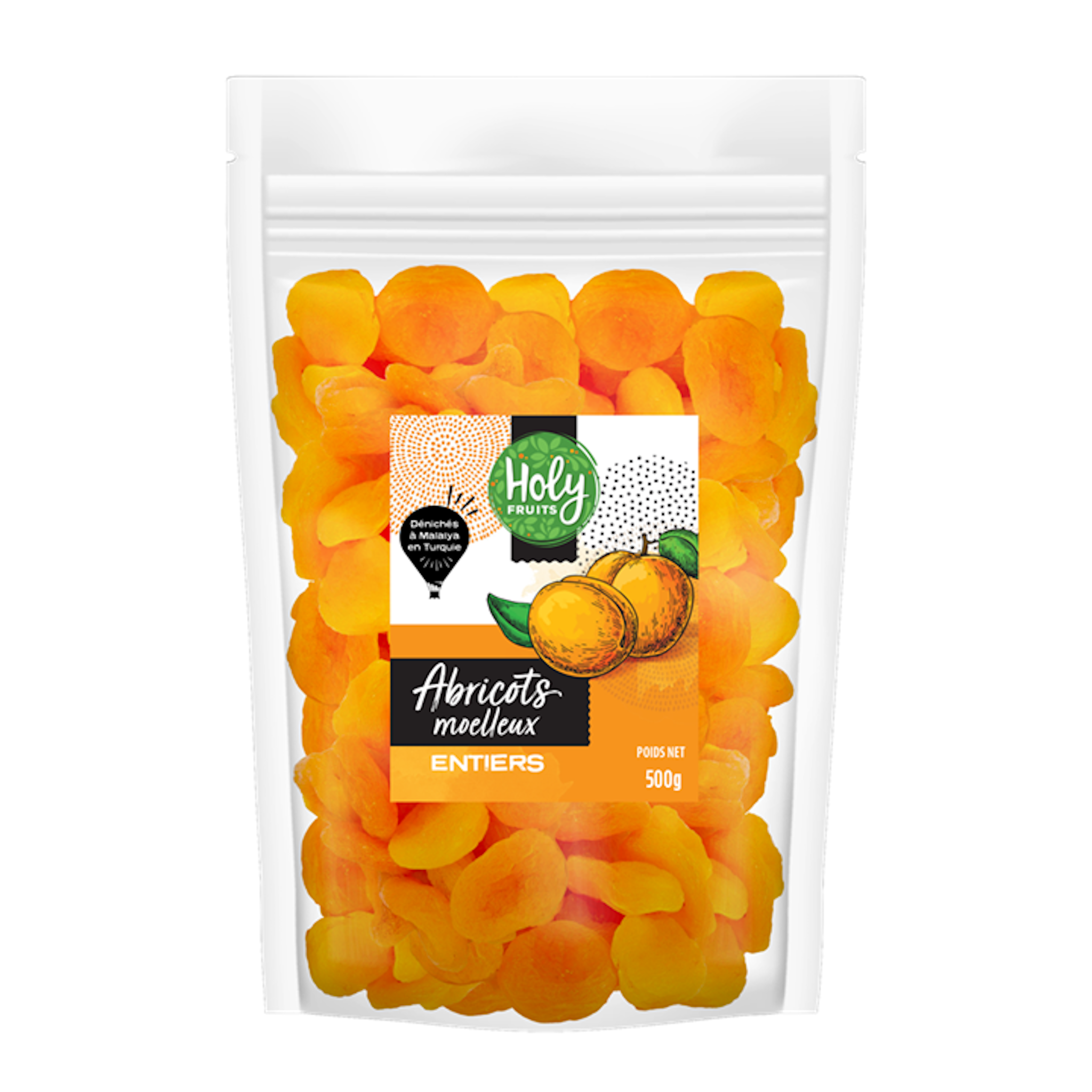HOLYFRUITS Abricots moelleux entiers 500g