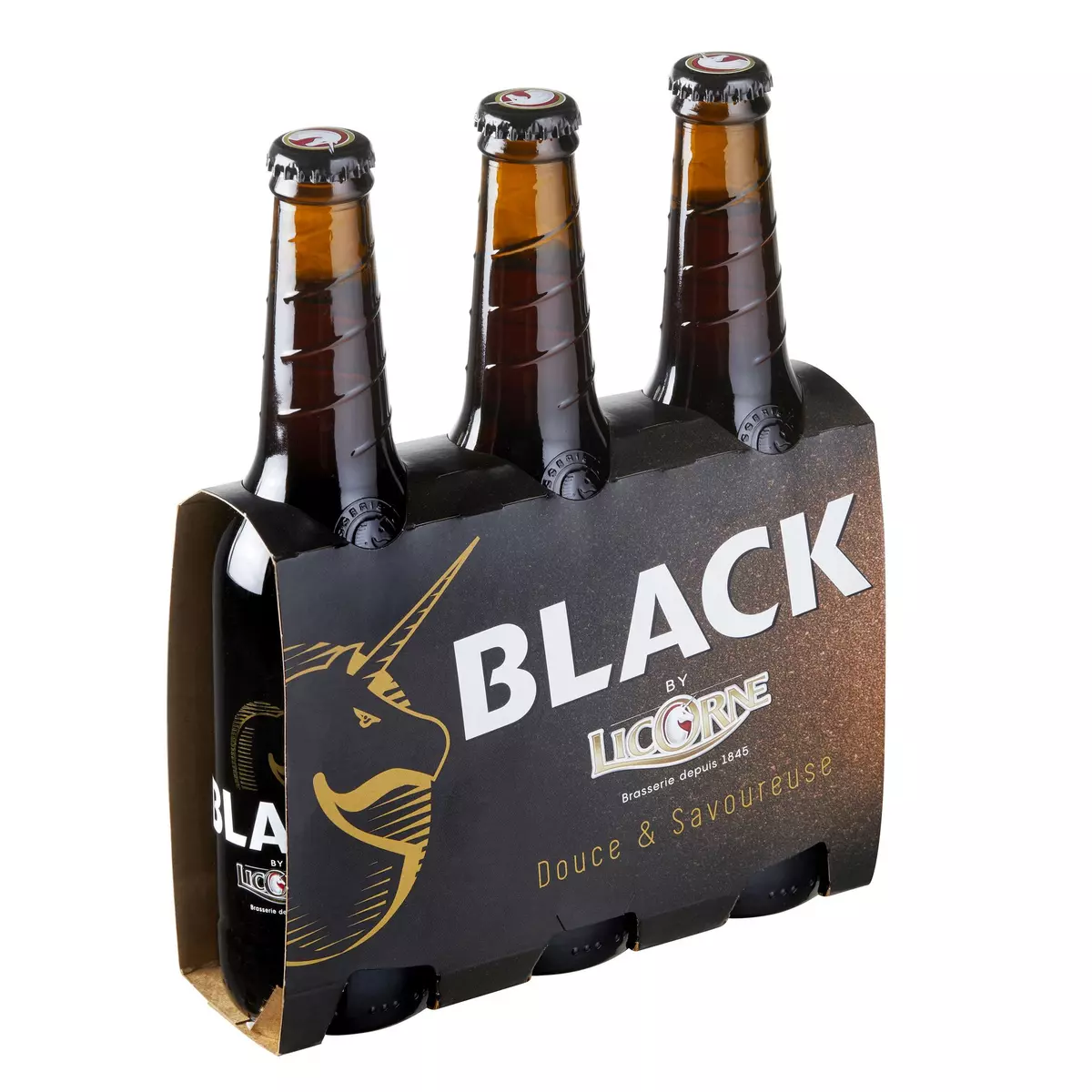 LICORNE Bière black 6% bouteilles 3x33cl