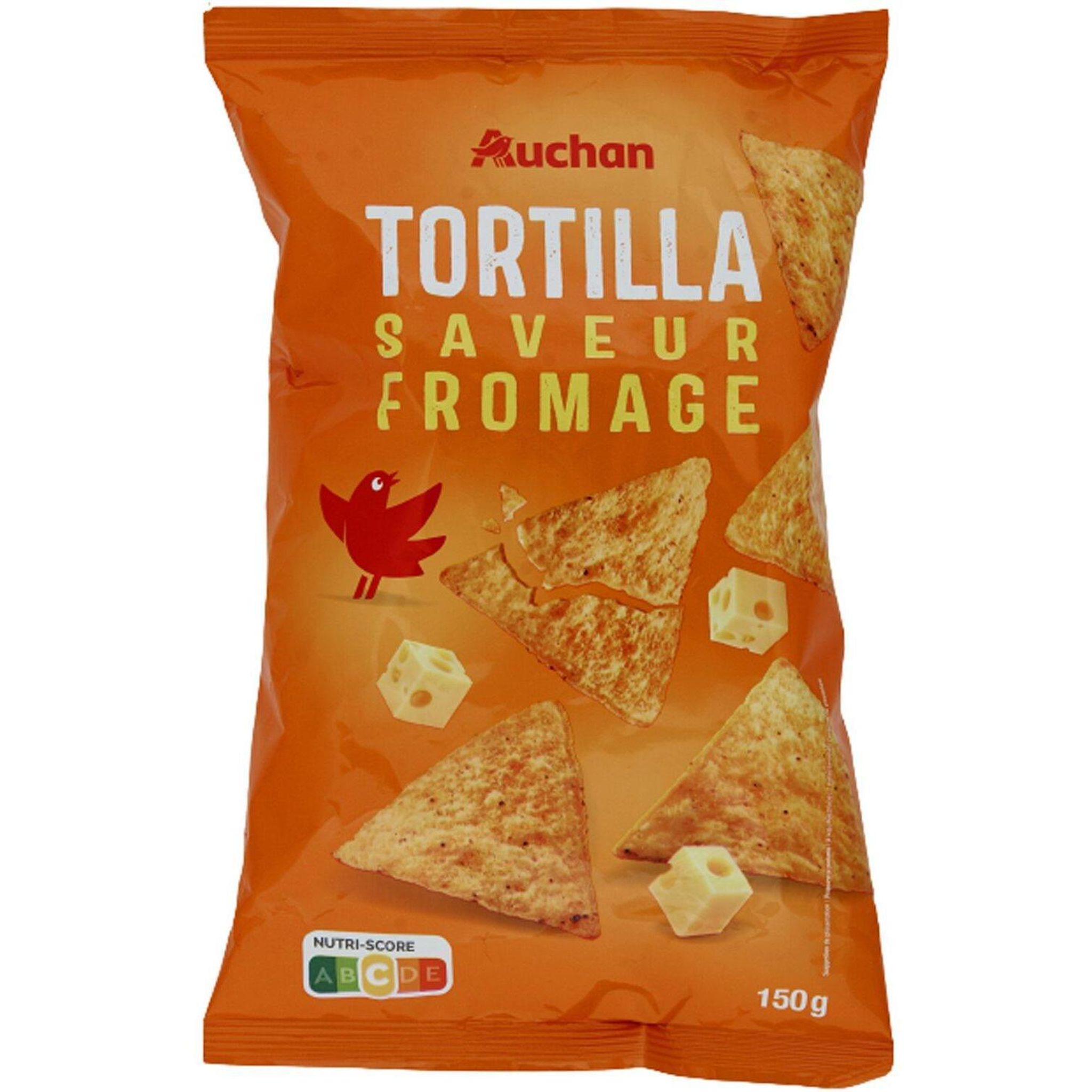 Voir la diapositive 2 : AUCHAN Tortillas saveur fromage 150g