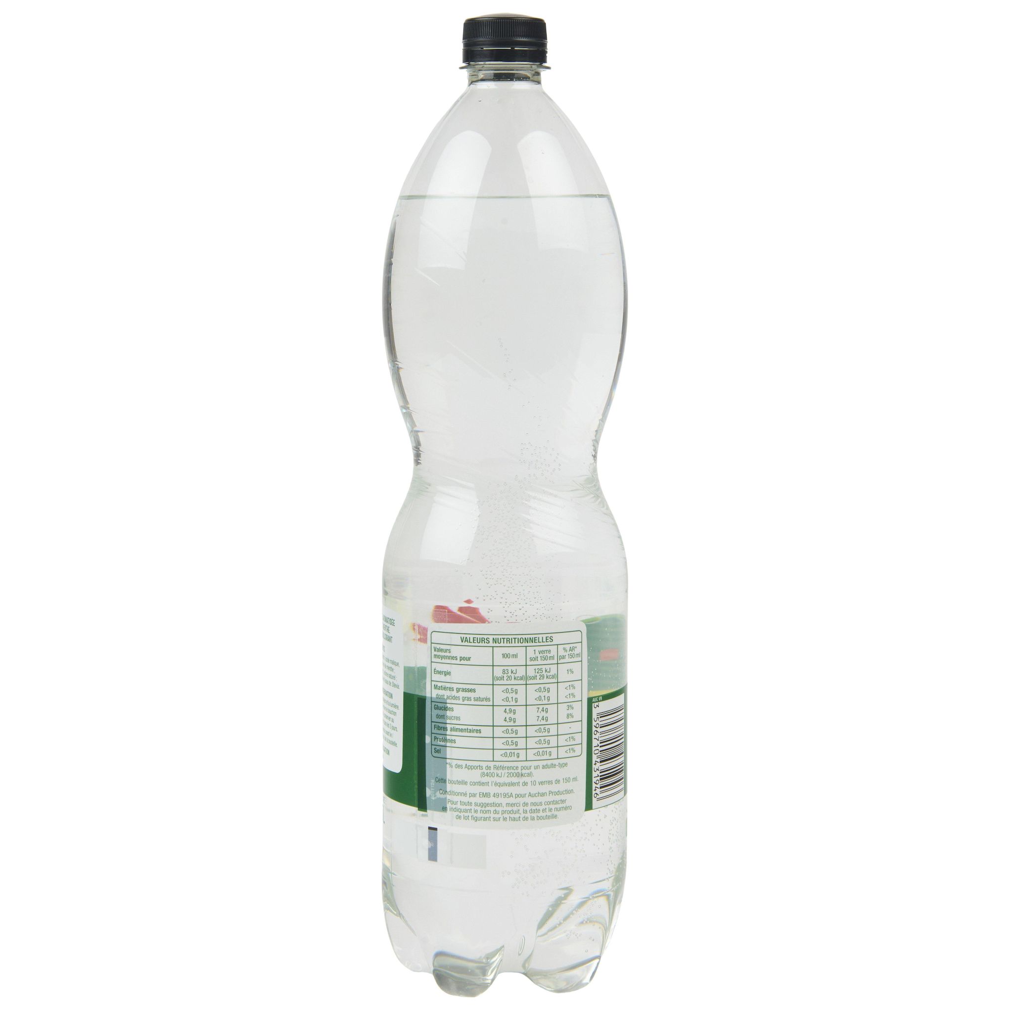 Voir la diapositive 3 : AUCHAN Soda saveur mojito sans alcool 1,5l