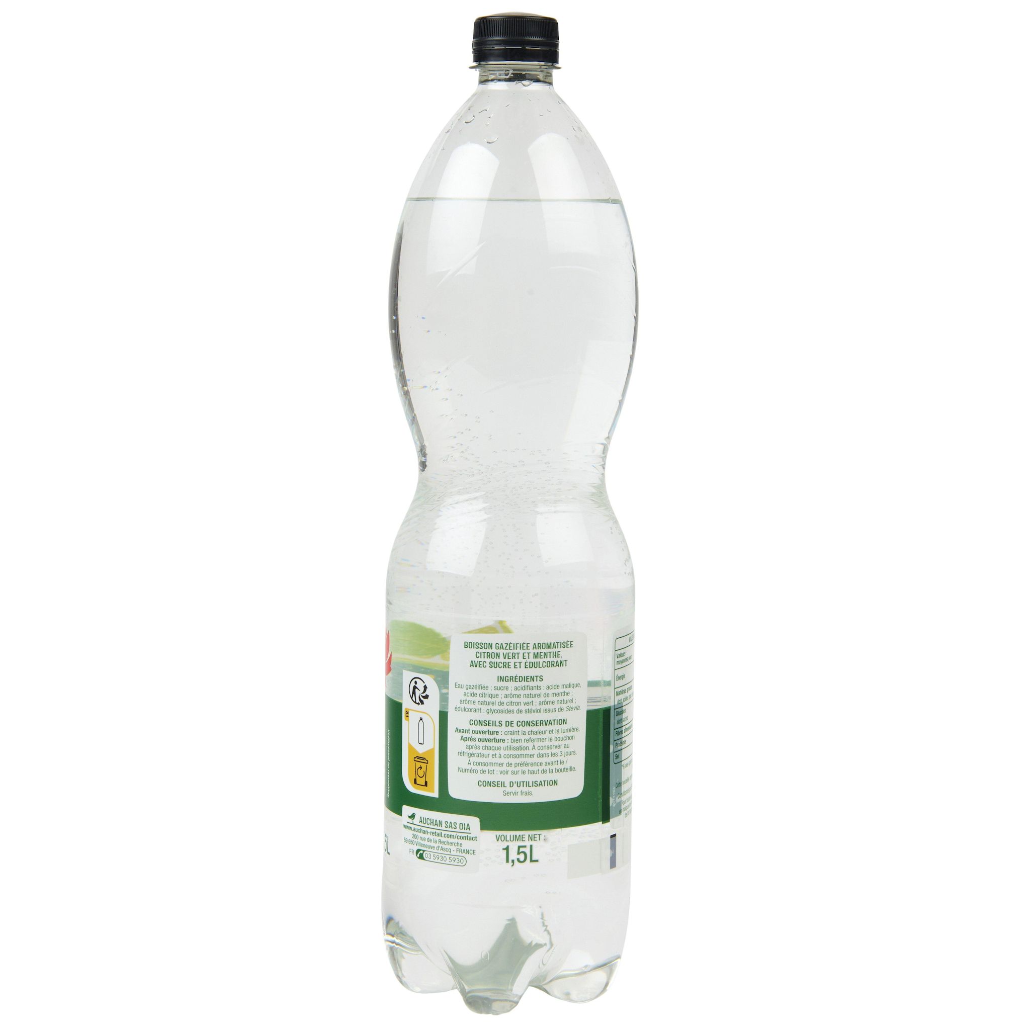 Voir la diapositive 4 : AUCHAN Soda saveur mojito sans alcool 1,5l