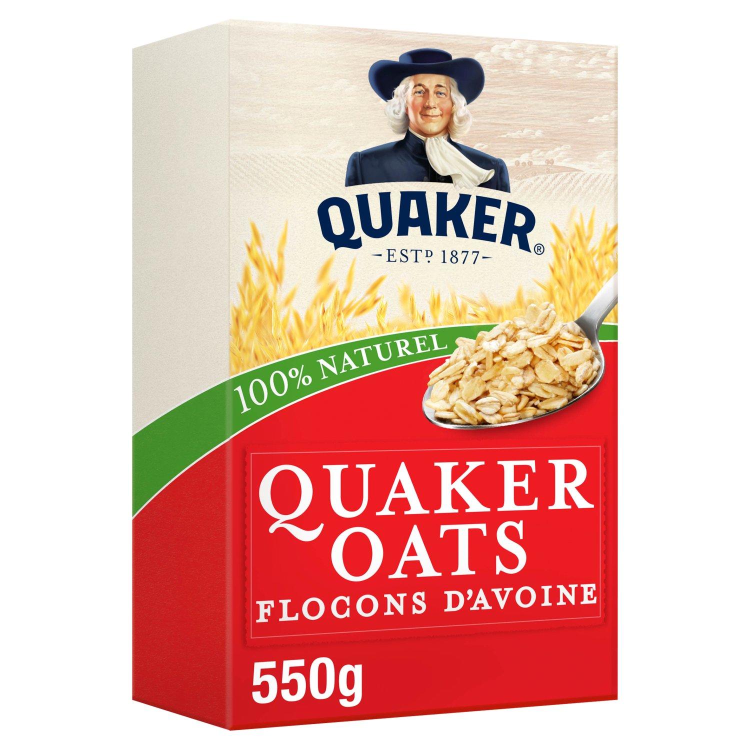 Voir la diapositive 2 : QUAKER Flocons d'avoine 550g