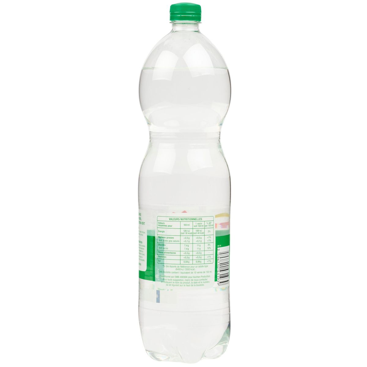 AUCHAN Soda saveur citron et citron vert 1,5l