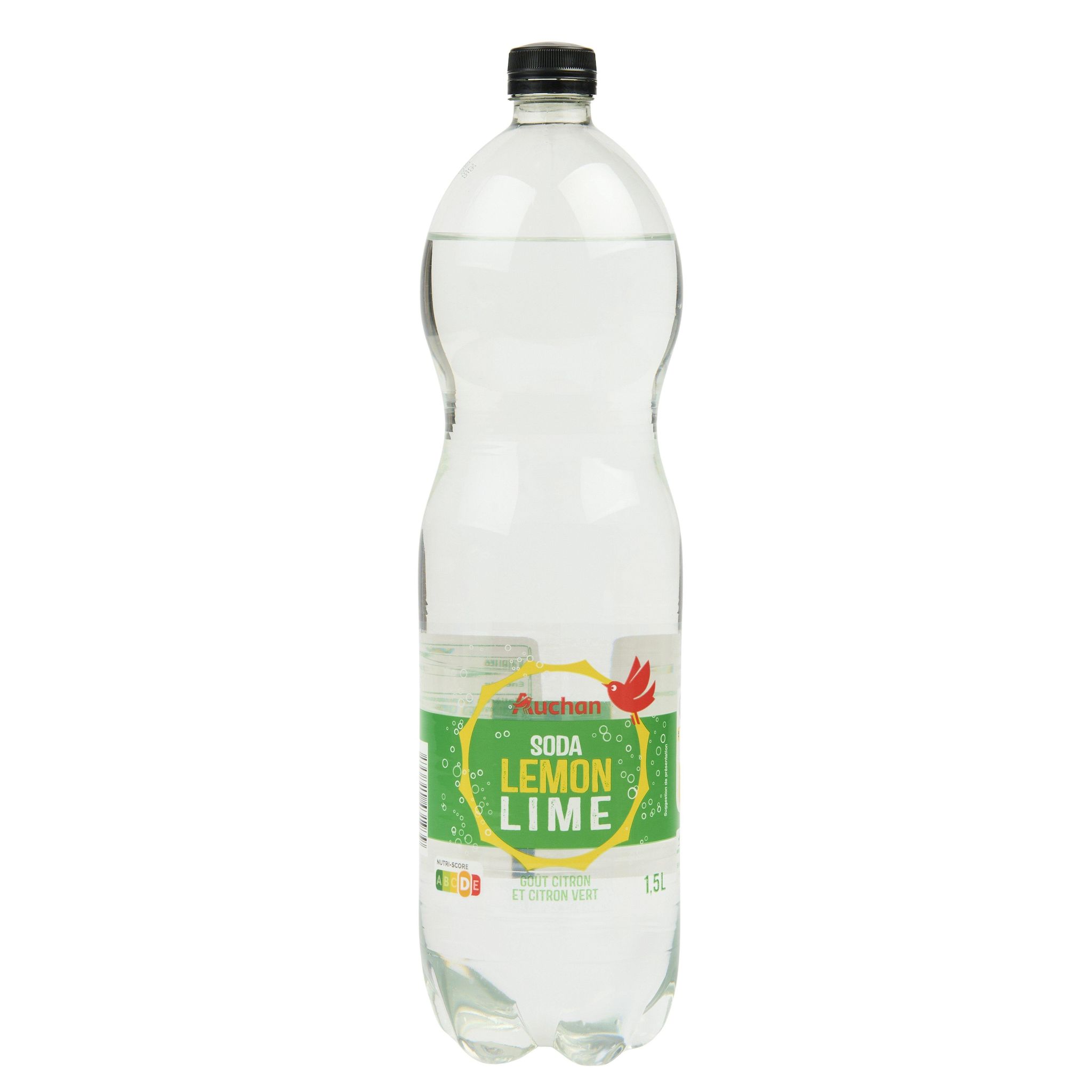 Voir la diapositive 4 : AUCHAN Soda saveur citron et citron vert 1,5l