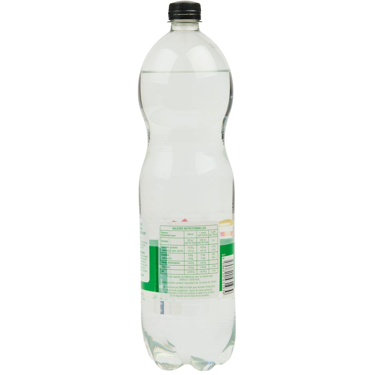 AUCHAN Soda saveur citron et citron vert 1,5l
