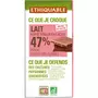 ETHIQUABLE Tablette de chocolat au lait 47% cacao bio 100g