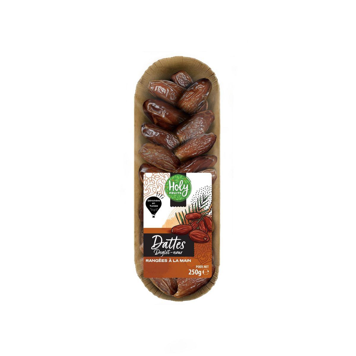 HOLYFRUITS Dattes Deglet-nour 24 dattes 250g