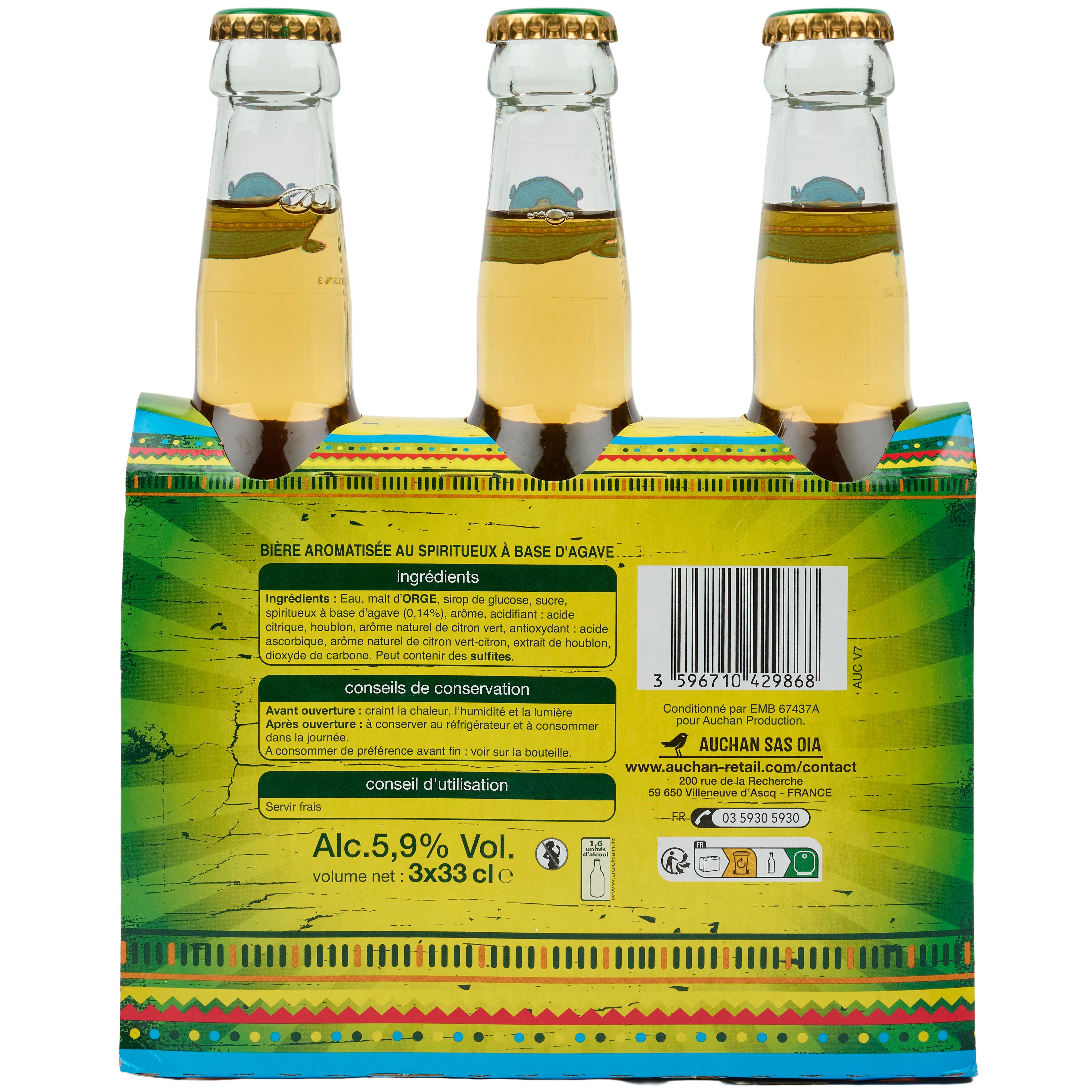 Voir la diapositive 3 : JALISQO Bière aromatisée téquila 5.9% 3x33cl