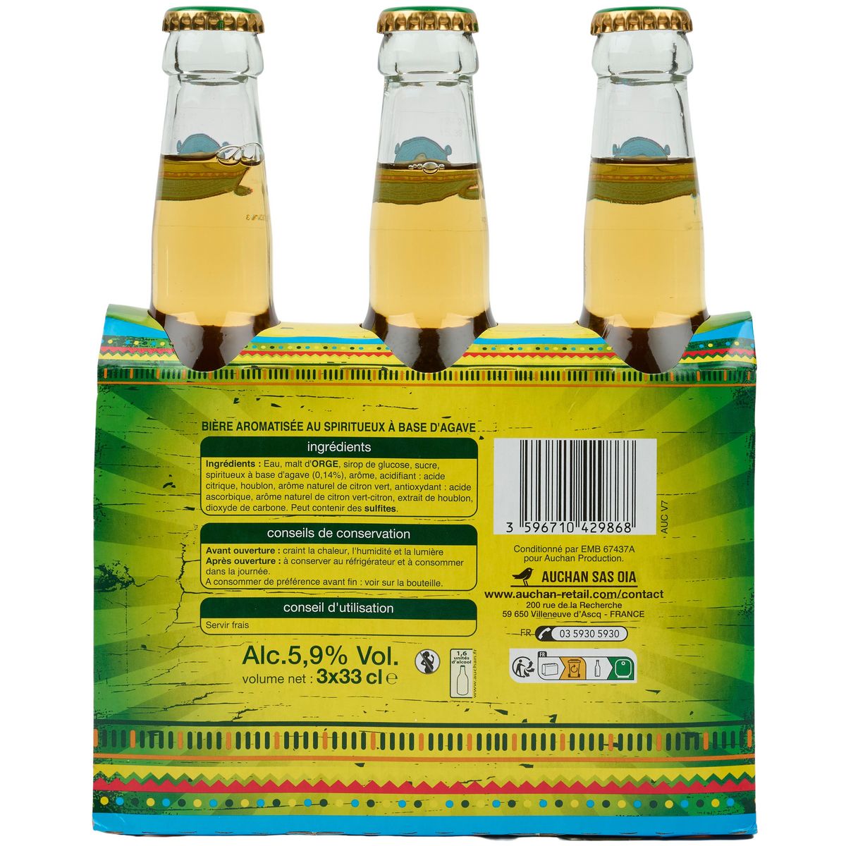 JALISQO Bière aromatisée téquila 5.9% 3x33cl