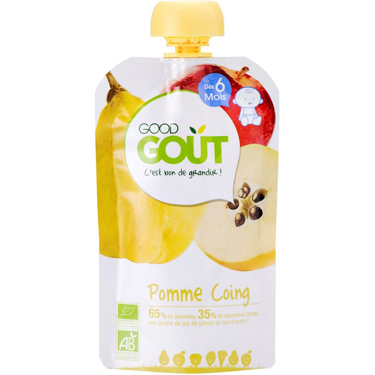 GOOD GOUT Gourde dessert pomme coing bio dès 4 mois 120g