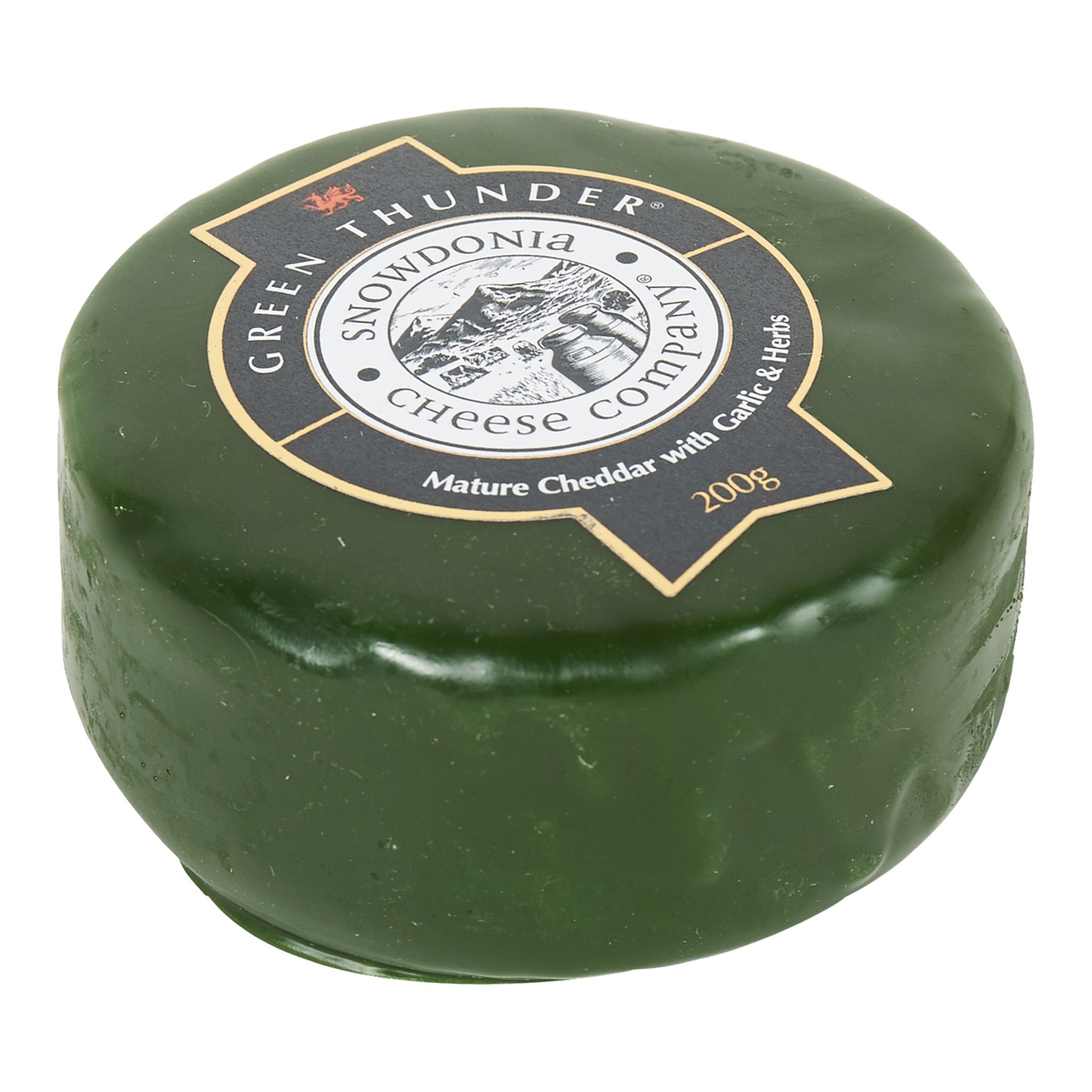 Voir la diapositive 2 : SNOWDONIA CHEESE Cheddar mature ail et fines herbes 200g