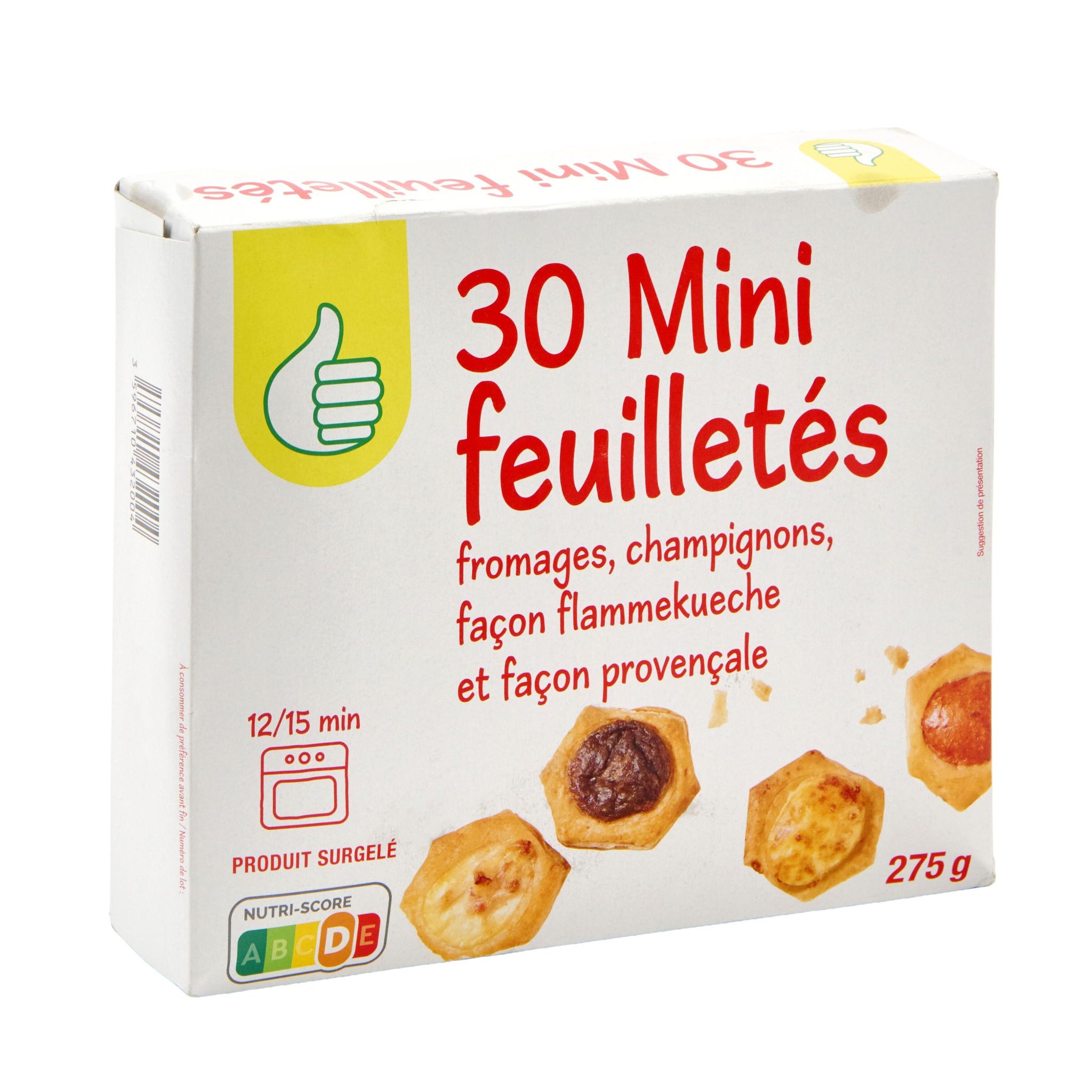 Voir la diapositive 2 : POUCE Mini-feuilletés apéritif 30 pièces 275g