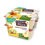 CHARLES & ALICE Spécialité pommes bananes vanille pommes sans sucres ajoutés 8x100g