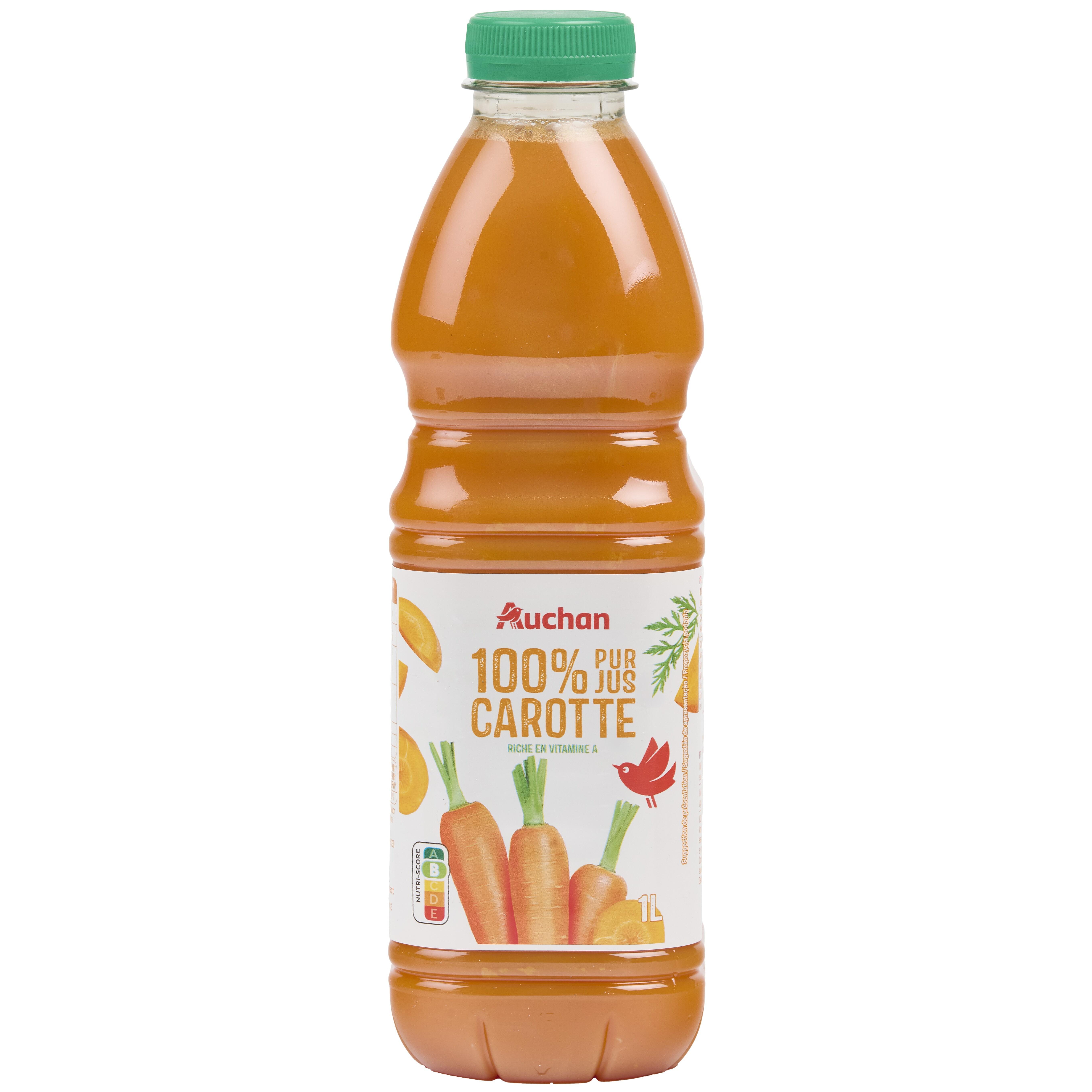 Voir la diapositive 3 : AUCHAN Pur jus de carotte 1l