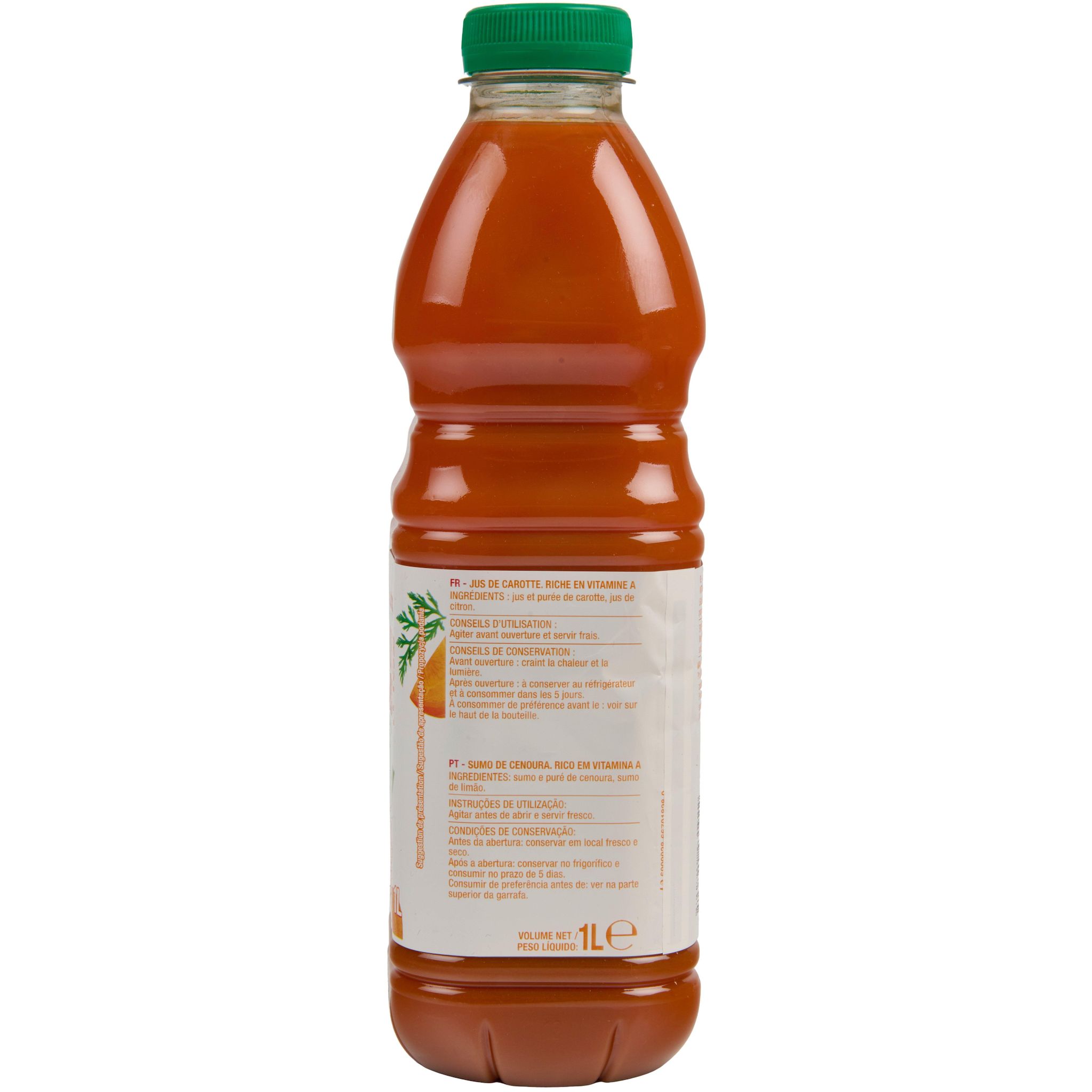 Voir la diapositive 6 : AUCHAN Pur jus de carotte 1l