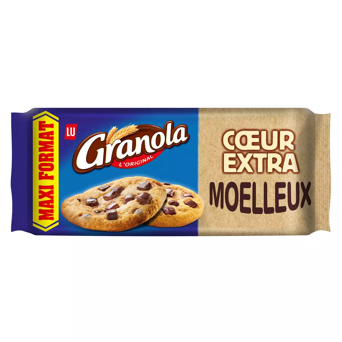 GRANOLA Cookies cœur extra moelleux aux pépites de chocolat Maxi format 312g
