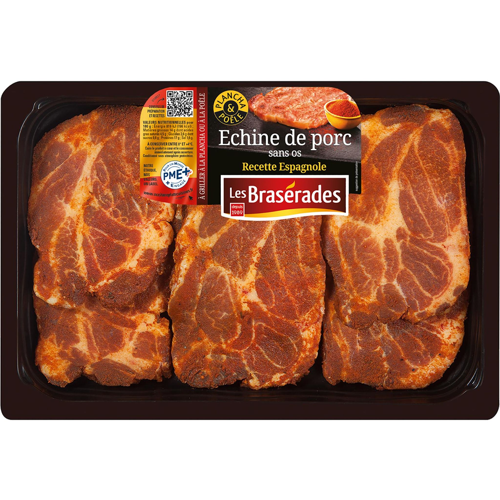 LES BRASERADES Echine de porc sans os recette espagnole 600g