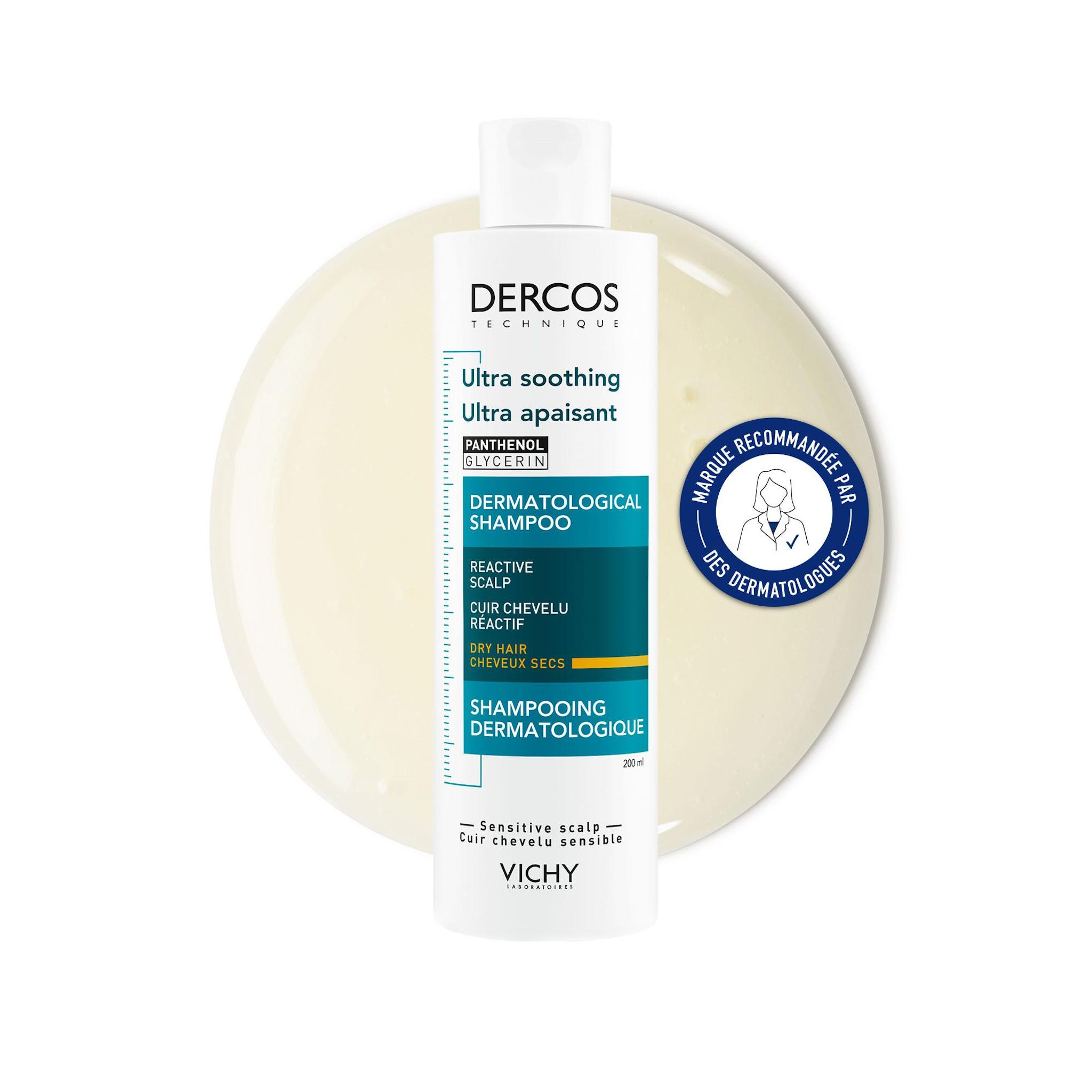 DERCOS Shampooing dermatologique ultra apaisant 200ml