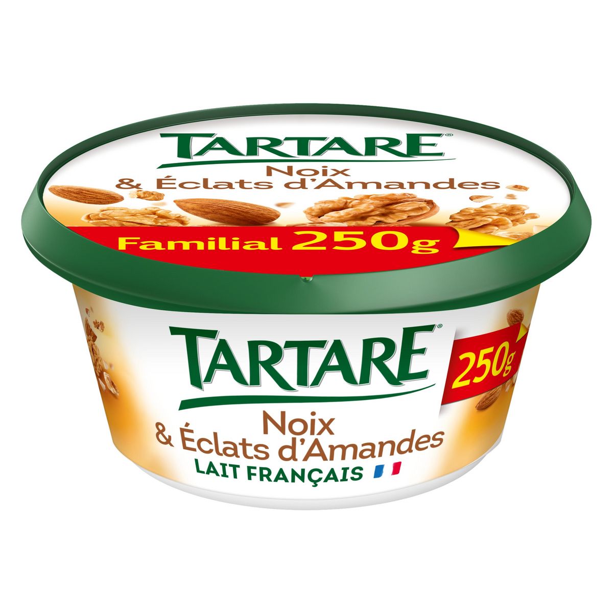 TARTARE Fromage frais à tartiner au noix de Dordogne & éclats d'amandes 250g