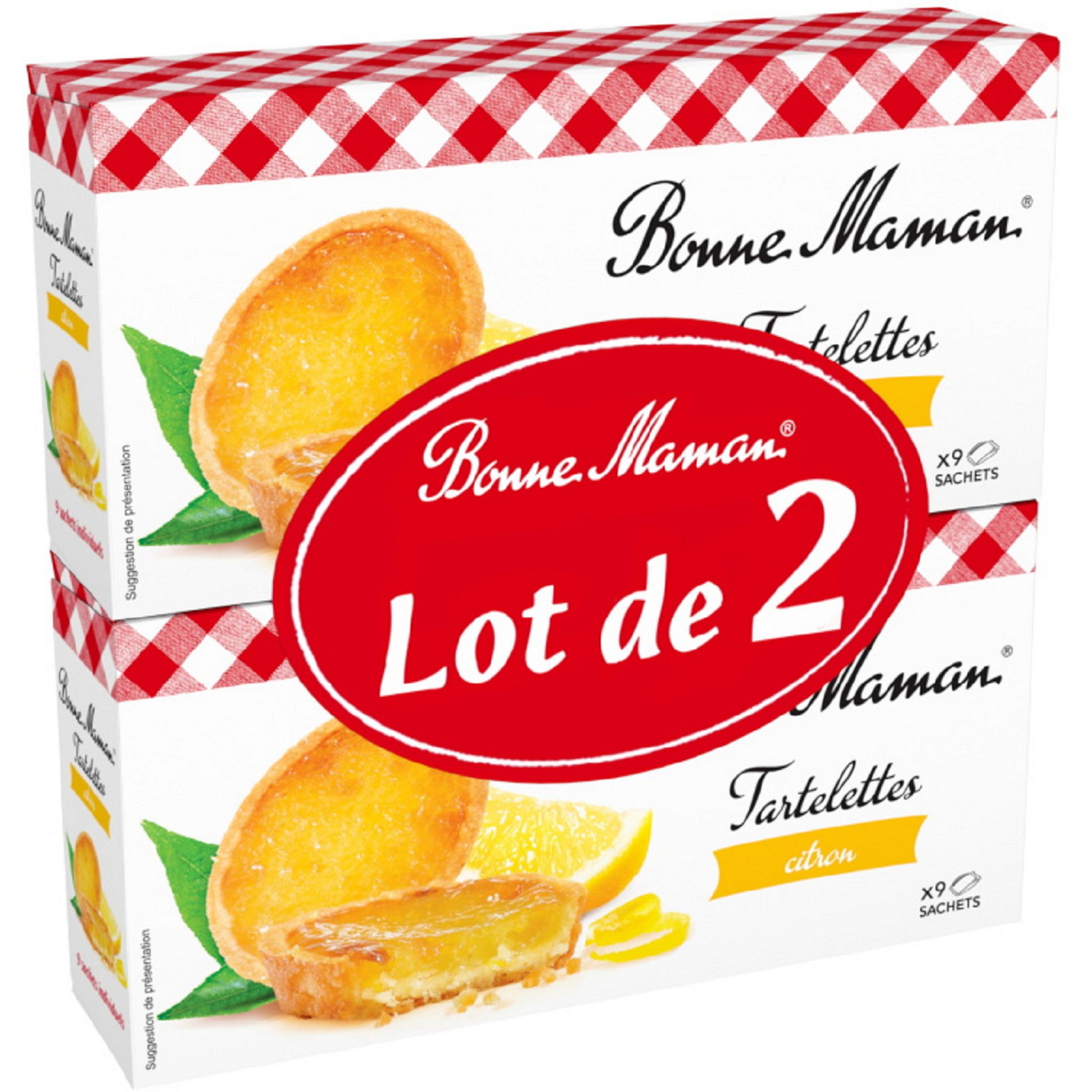 BONNE MAMAN Tartelettes citron en sachets 2x9 sachets 2x125g