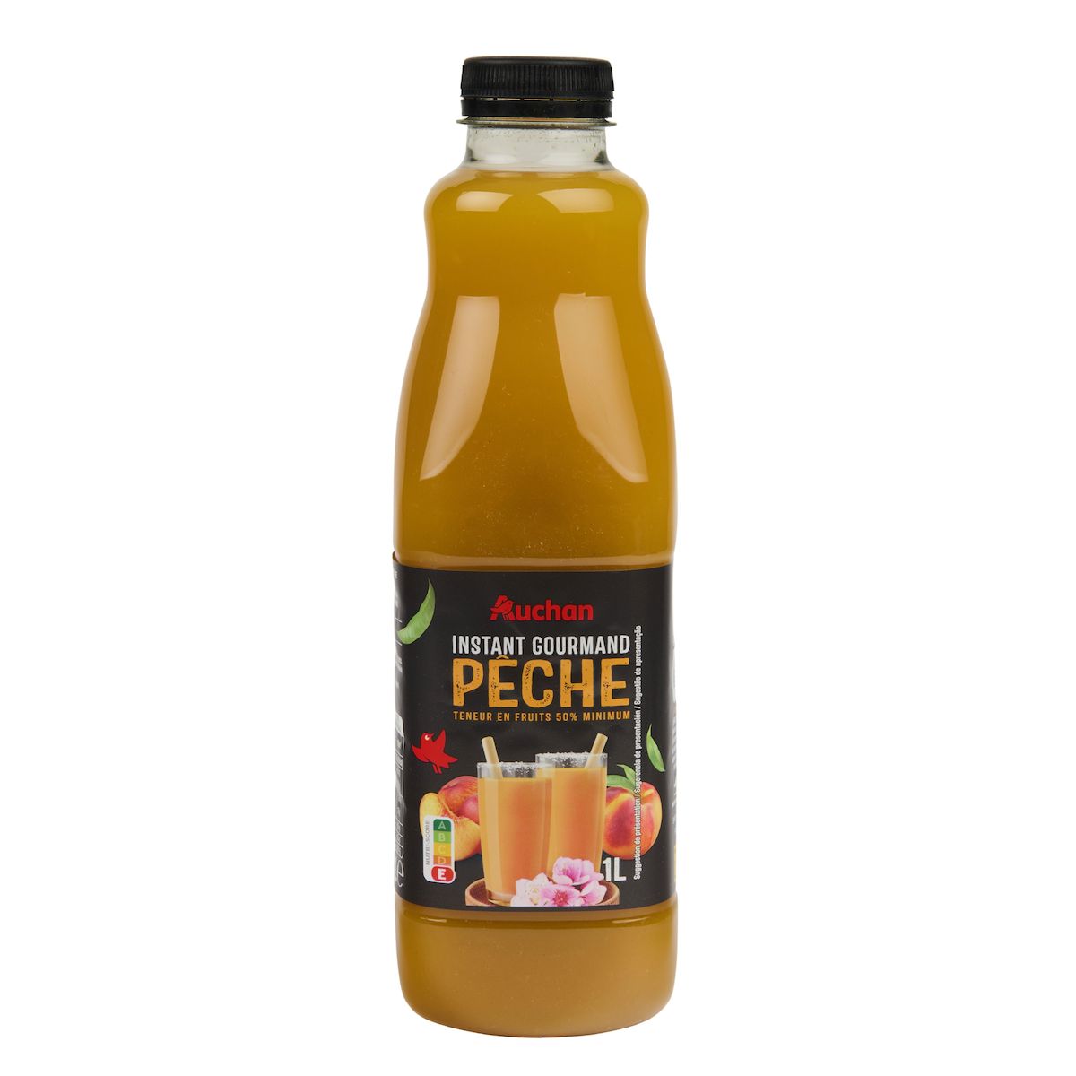 AUCHAN Nectar Instant gourmand pêche 1l
