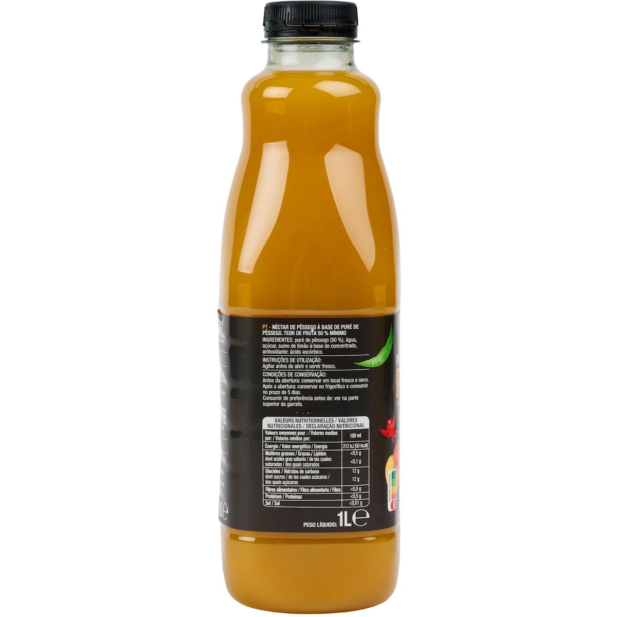 AUCHAN Nectar Instant gourmand pêche 1l