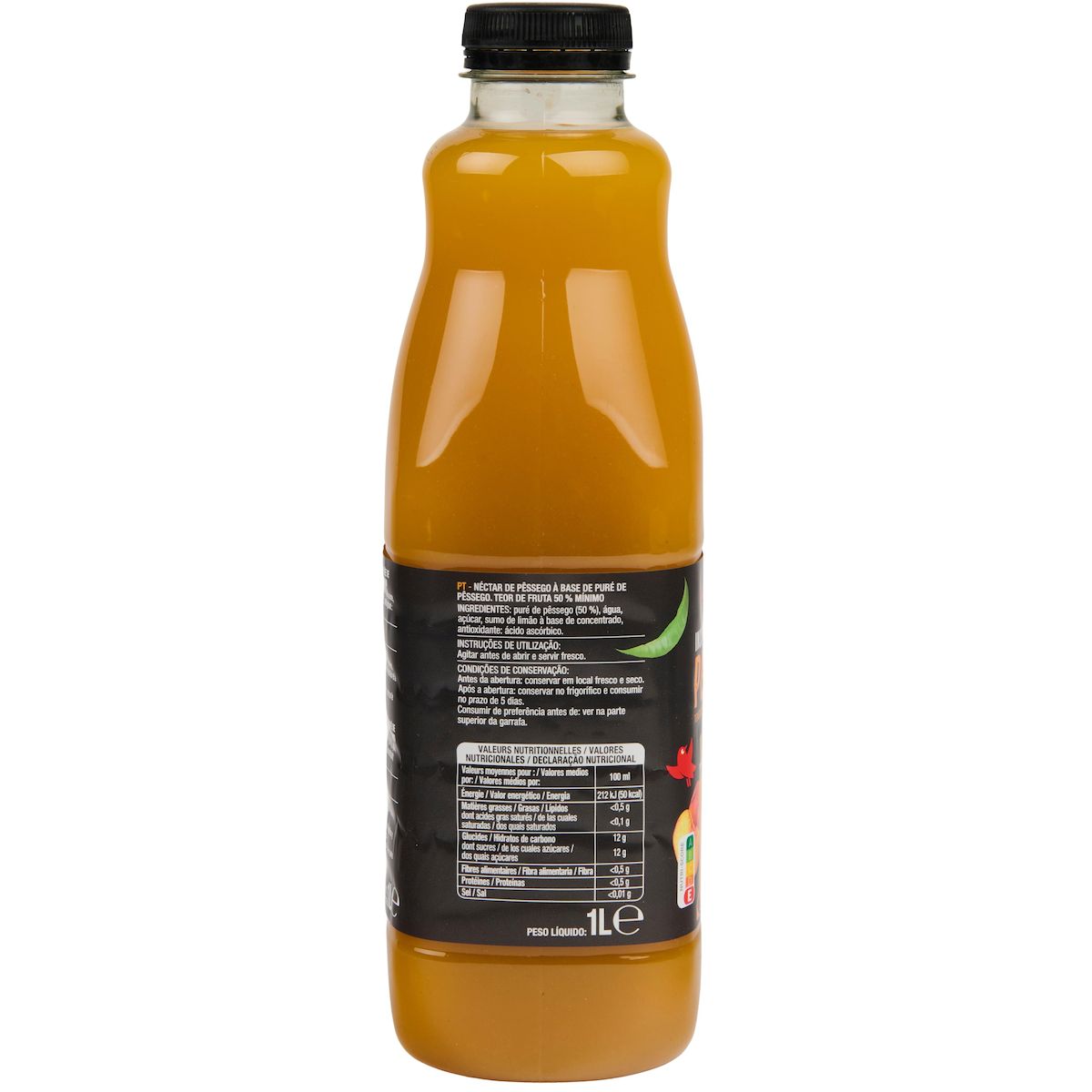 AUCHAN Nectar Instant gourmand pêche 1l
